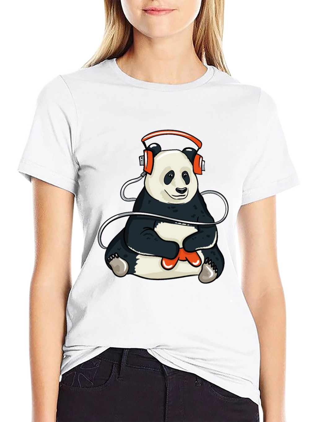 Panda Gamer T-Shirt - Black Graphic Tee