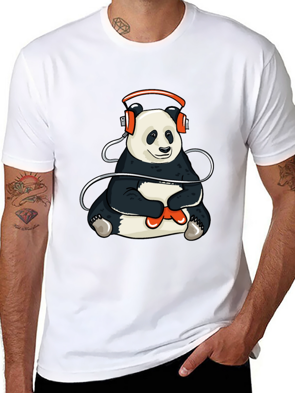 Panda Gamer T-Shirt - Black Graphic Tee
