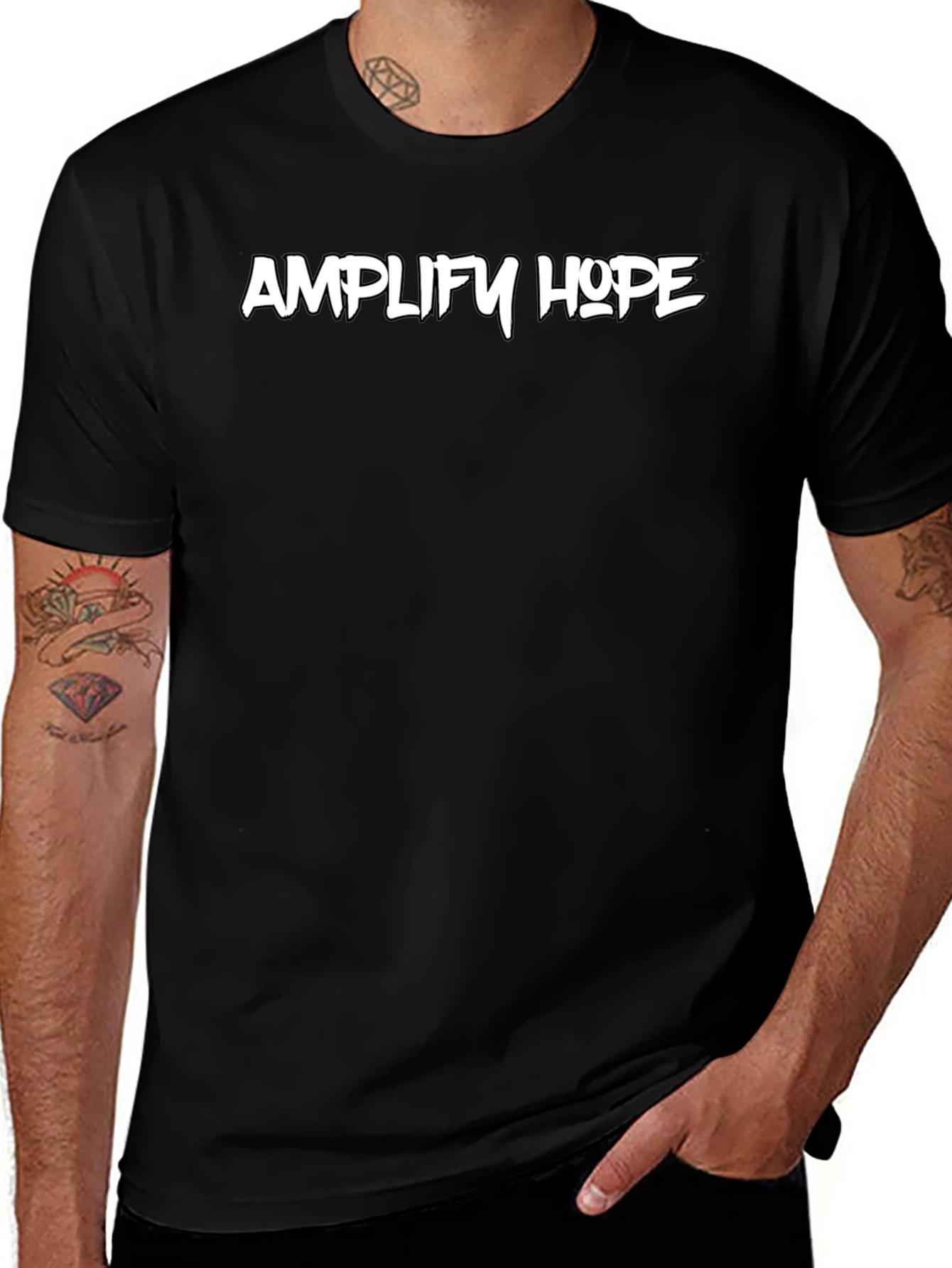 Amplify Hope Black Graphic Tee