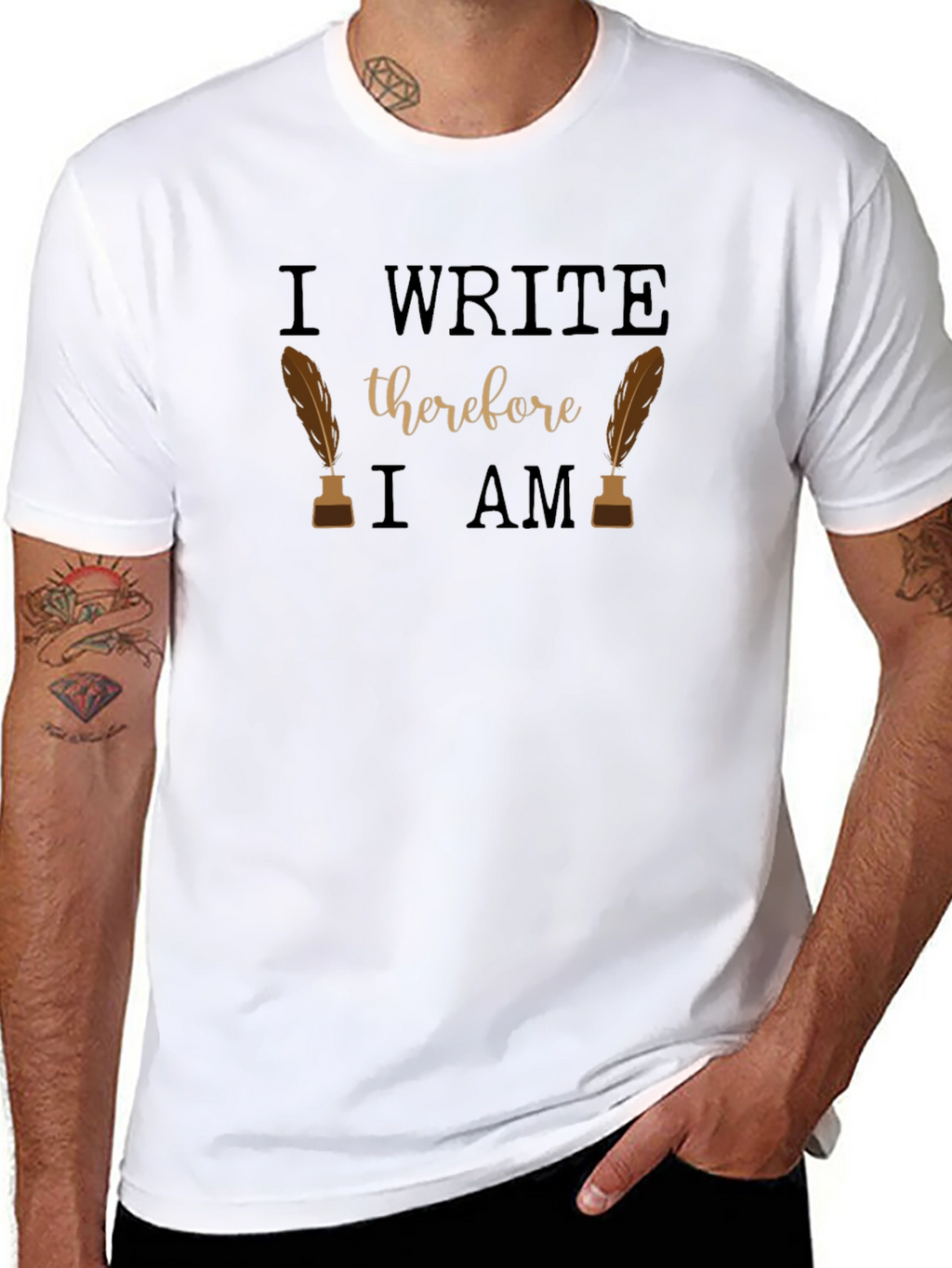 I Write Therefore I Am Writers Tee