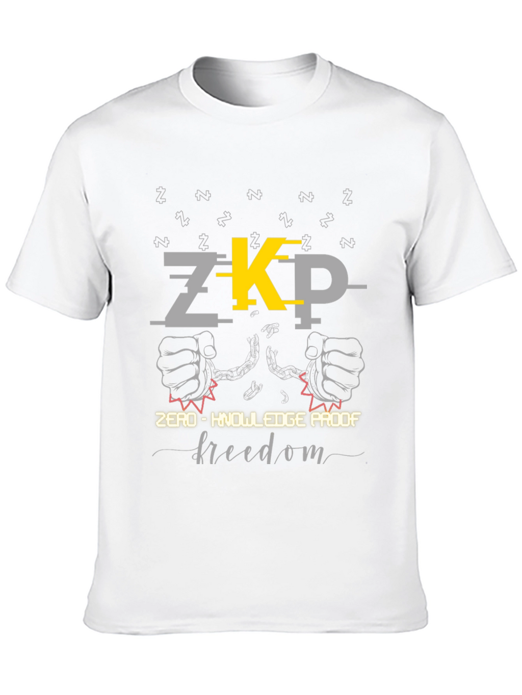 Zero-Knowledge Proof Freedom Black Graphic Tee