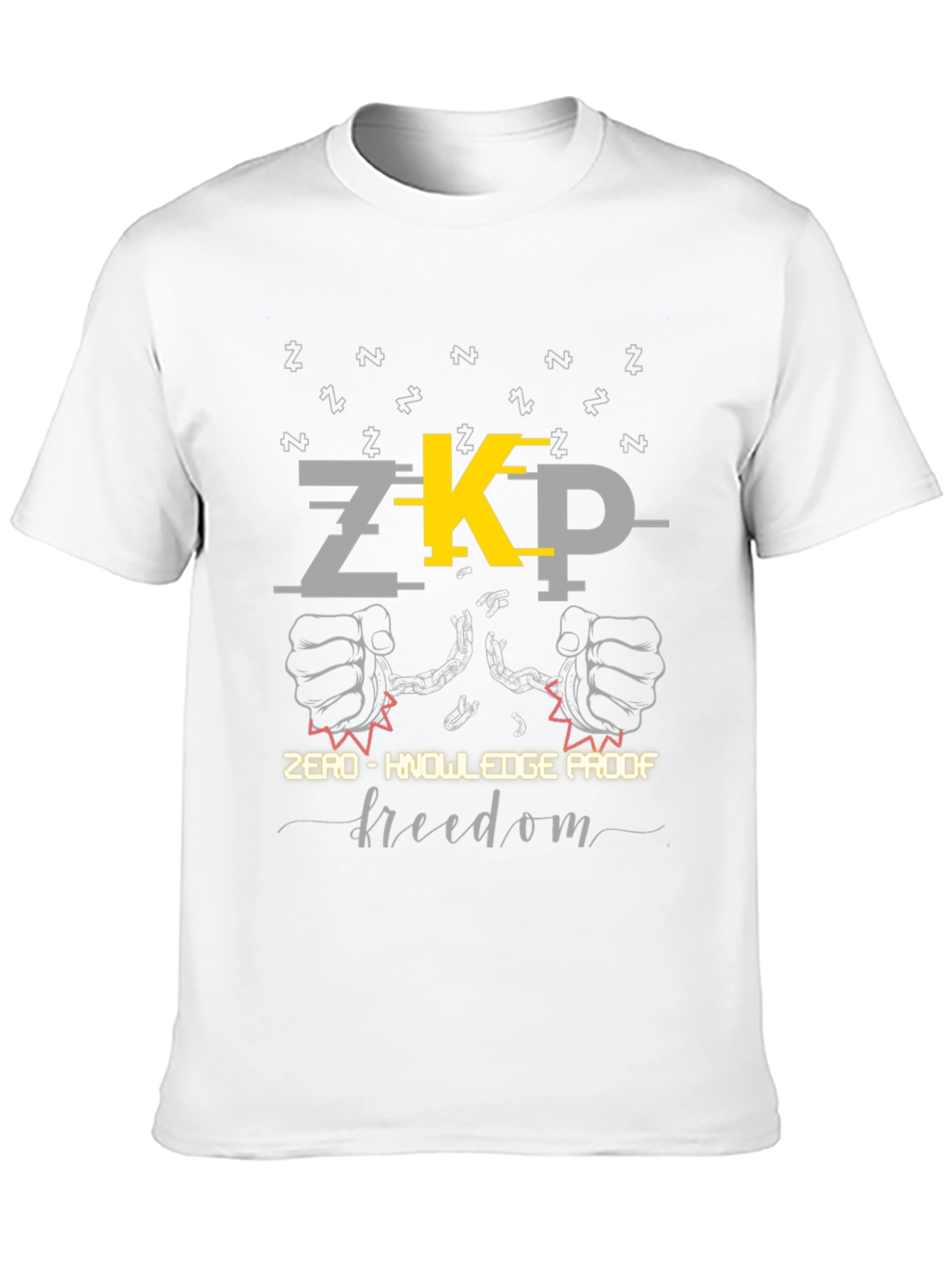 Zero-Knowledge Proof Freedom Black Graphic Tee