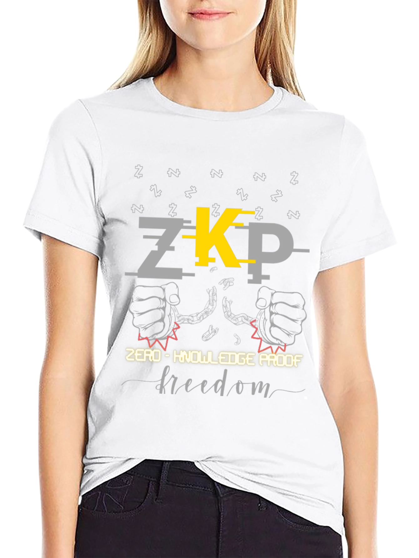 Zero-Knowledge Proof Freedom Black Graphic Tee
