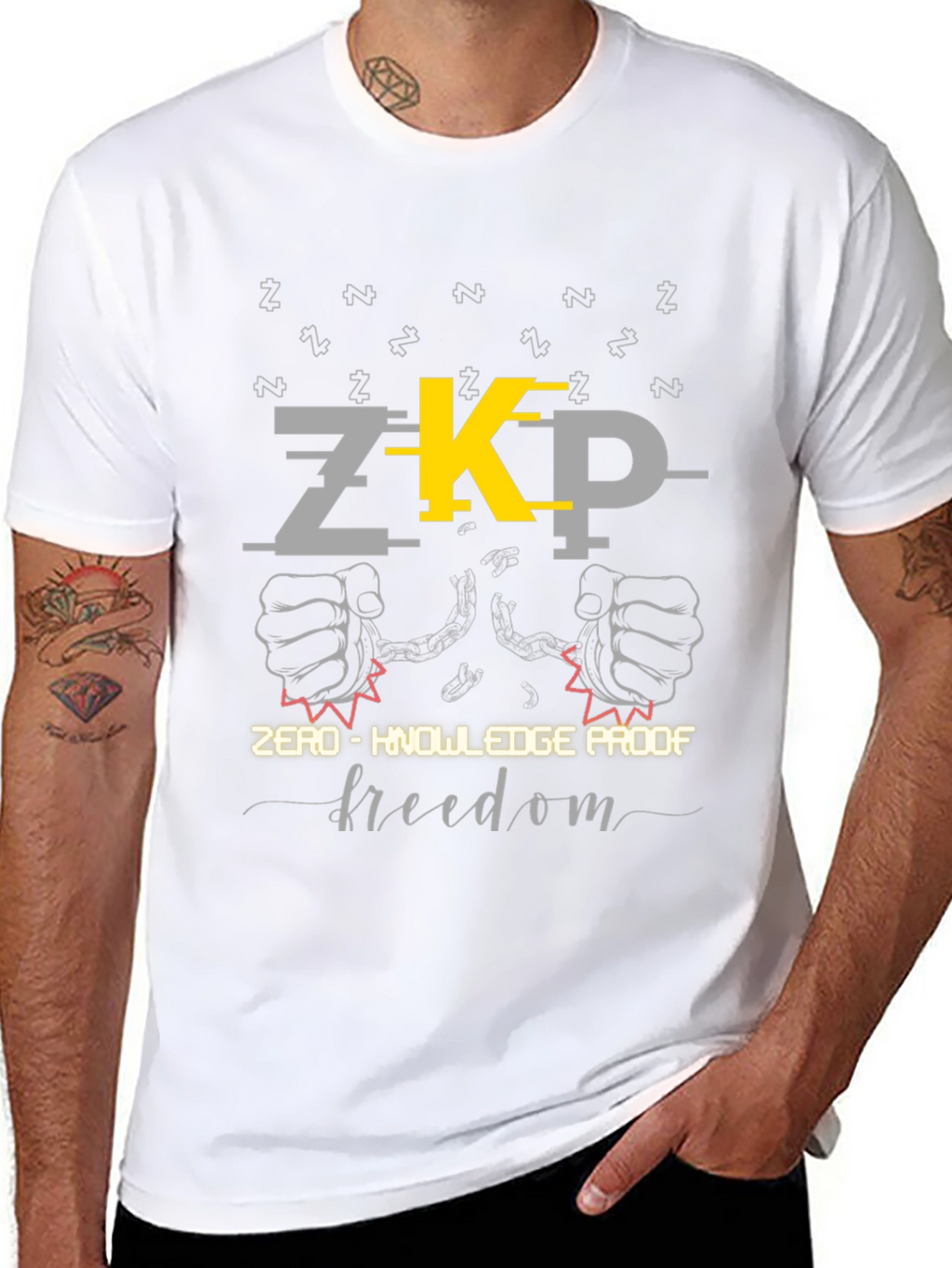 Zero-Knowledge Proof Freedom Black Graphic Tee