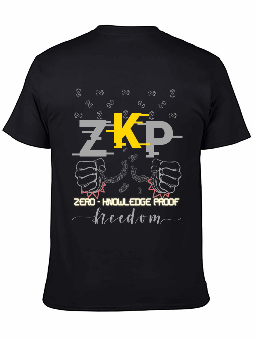 Zero-Knowledge Proof Freedom Black Graphic Tee