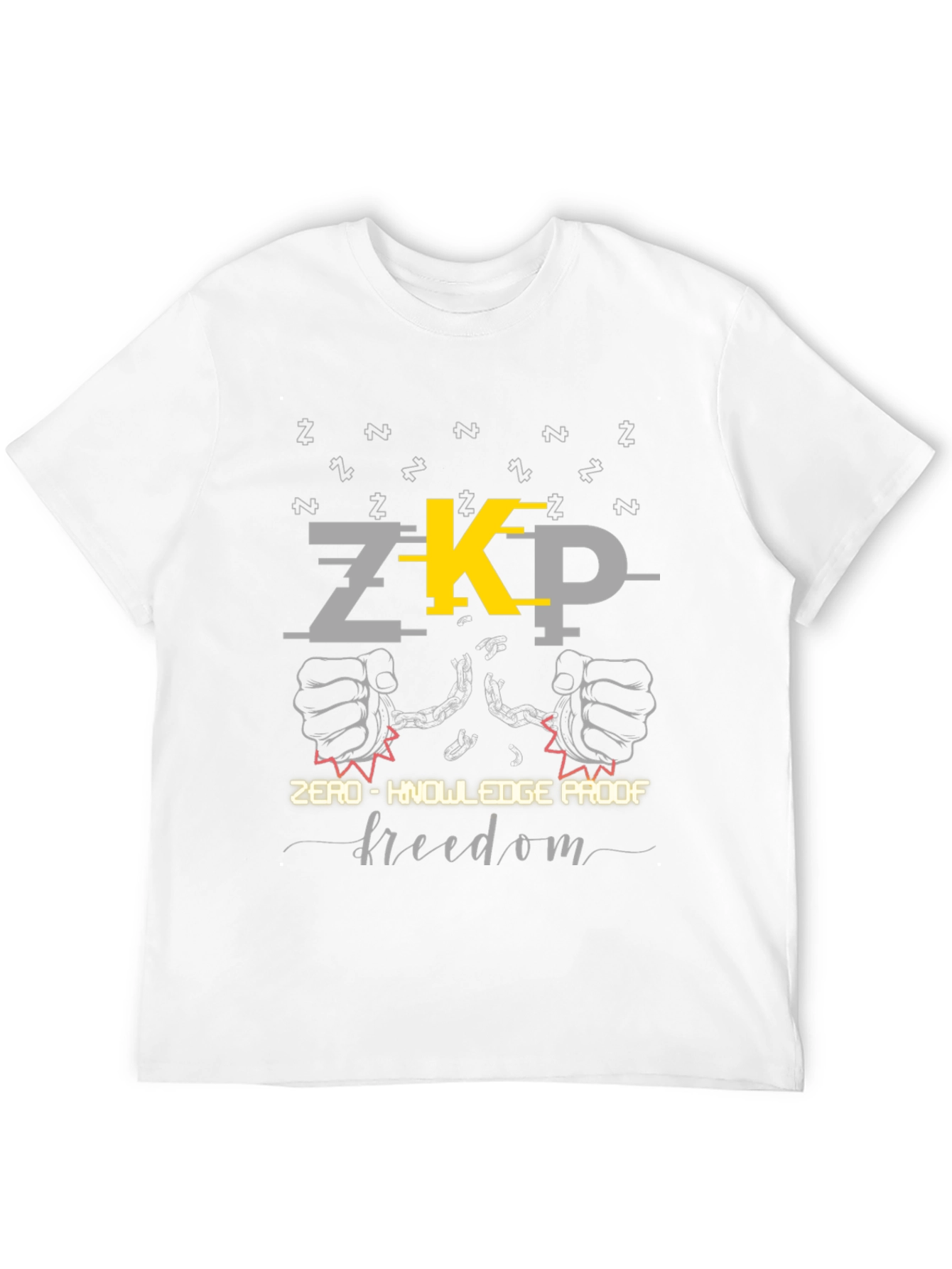 Zero-Knowledge Proof Freedom Black Graphic Tee