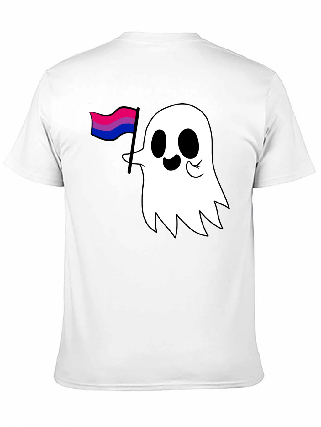 Bisexual Pride Ghost Graphic Tee - Black