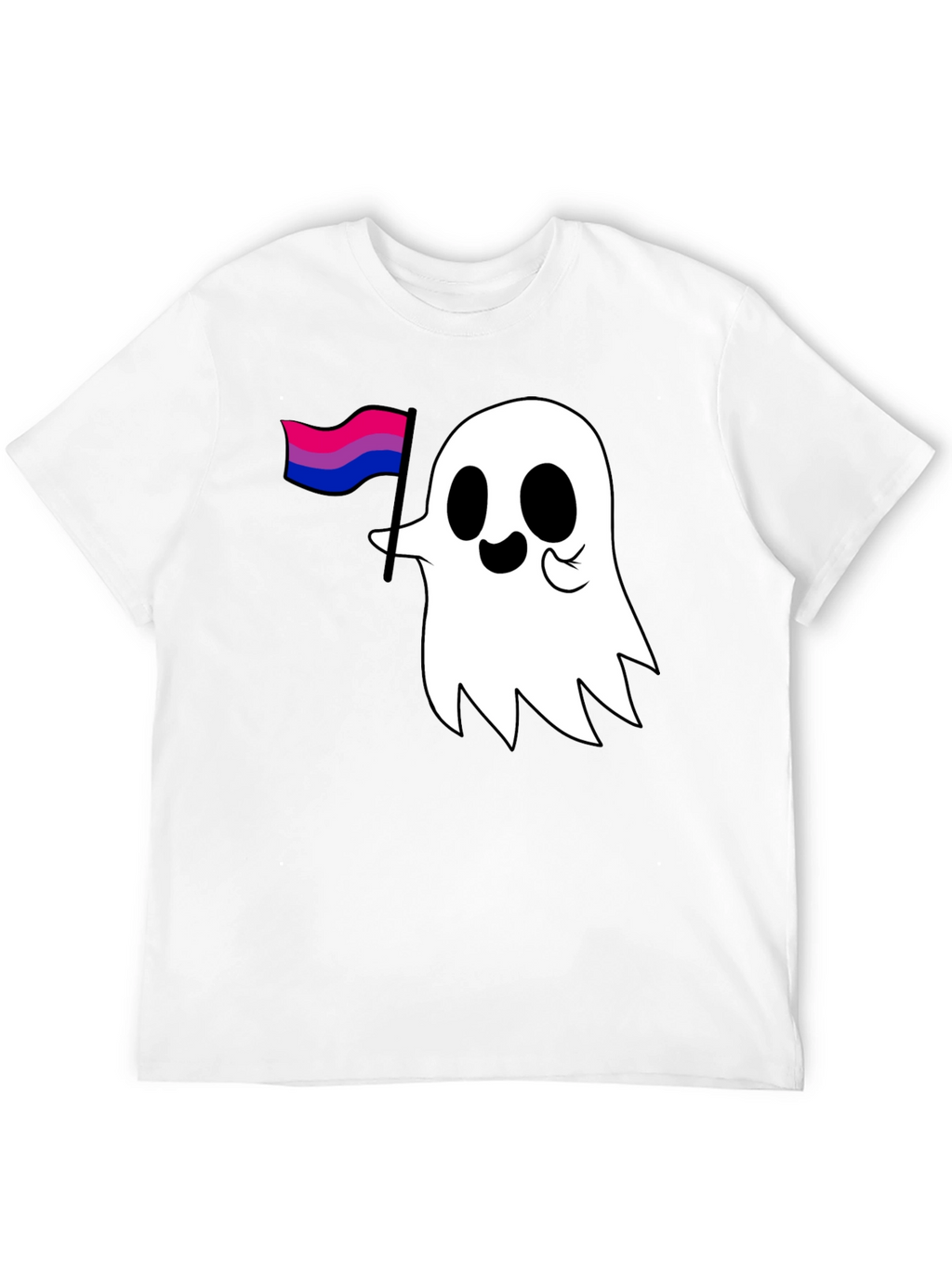 Bisexual Pride Ghost Graphic Tee - Black