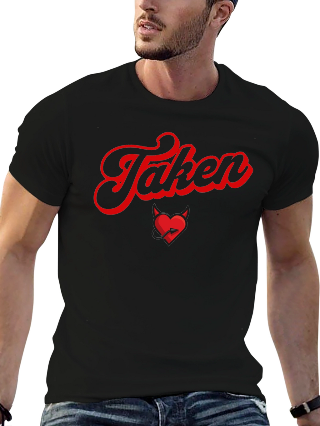 Taken Devil Heart Graphic Tee - Valentines Day