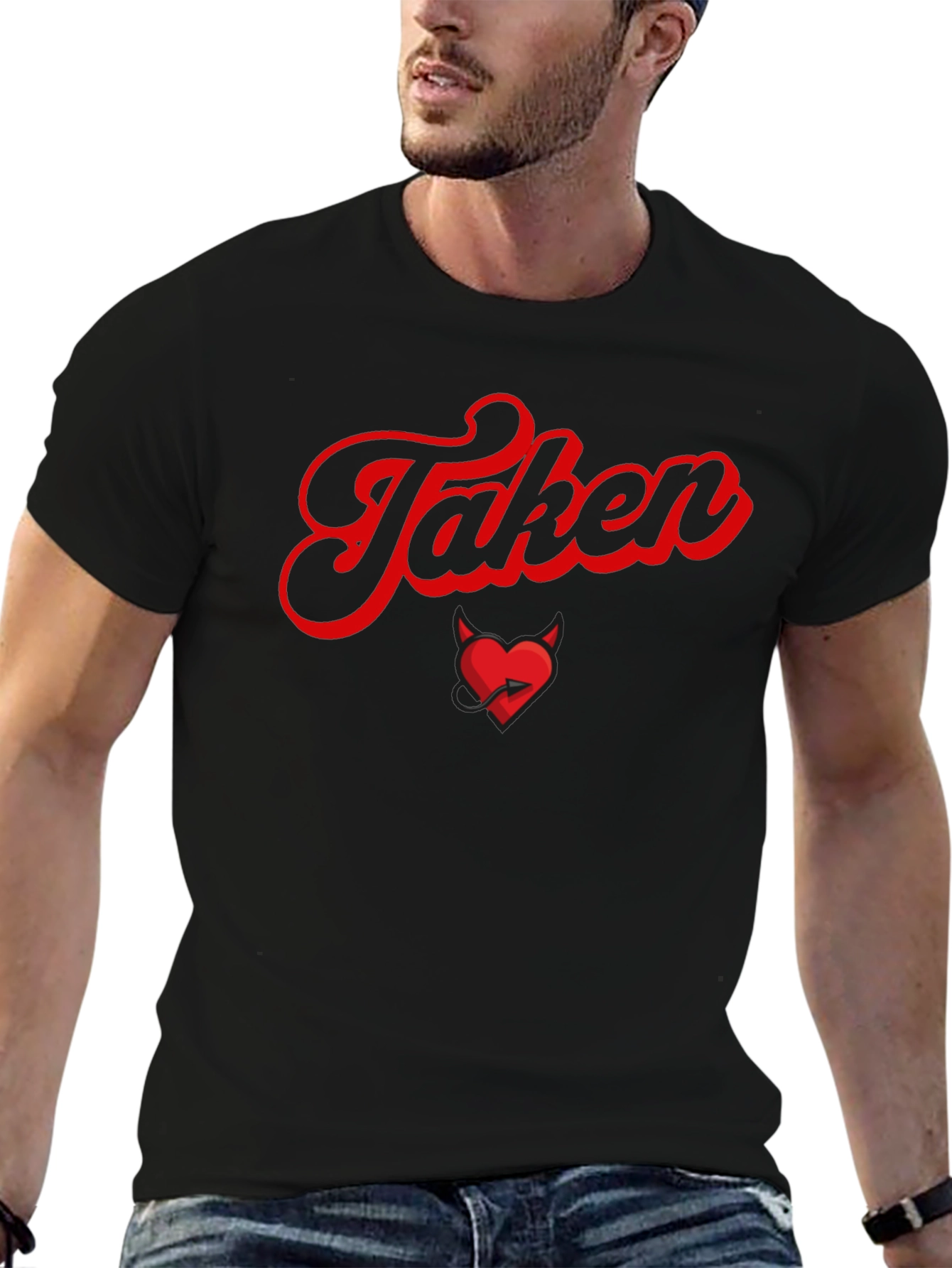 Taken Devil Heart Graphic Tee - Valentines Day