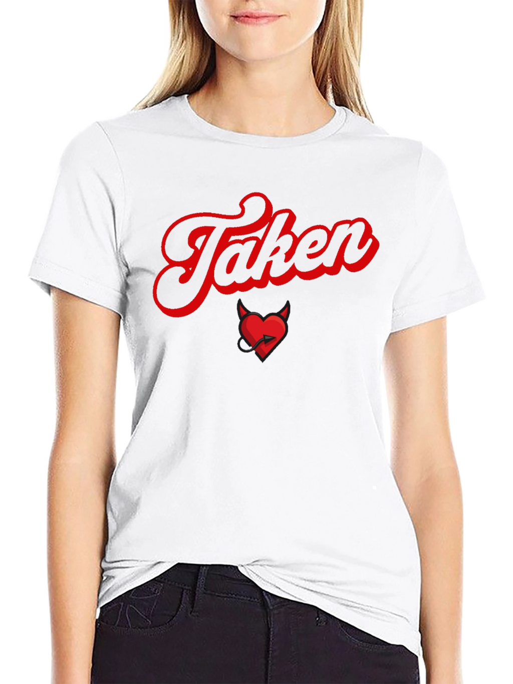 Taken Devil Heart Graphic Tee - Valentines Day