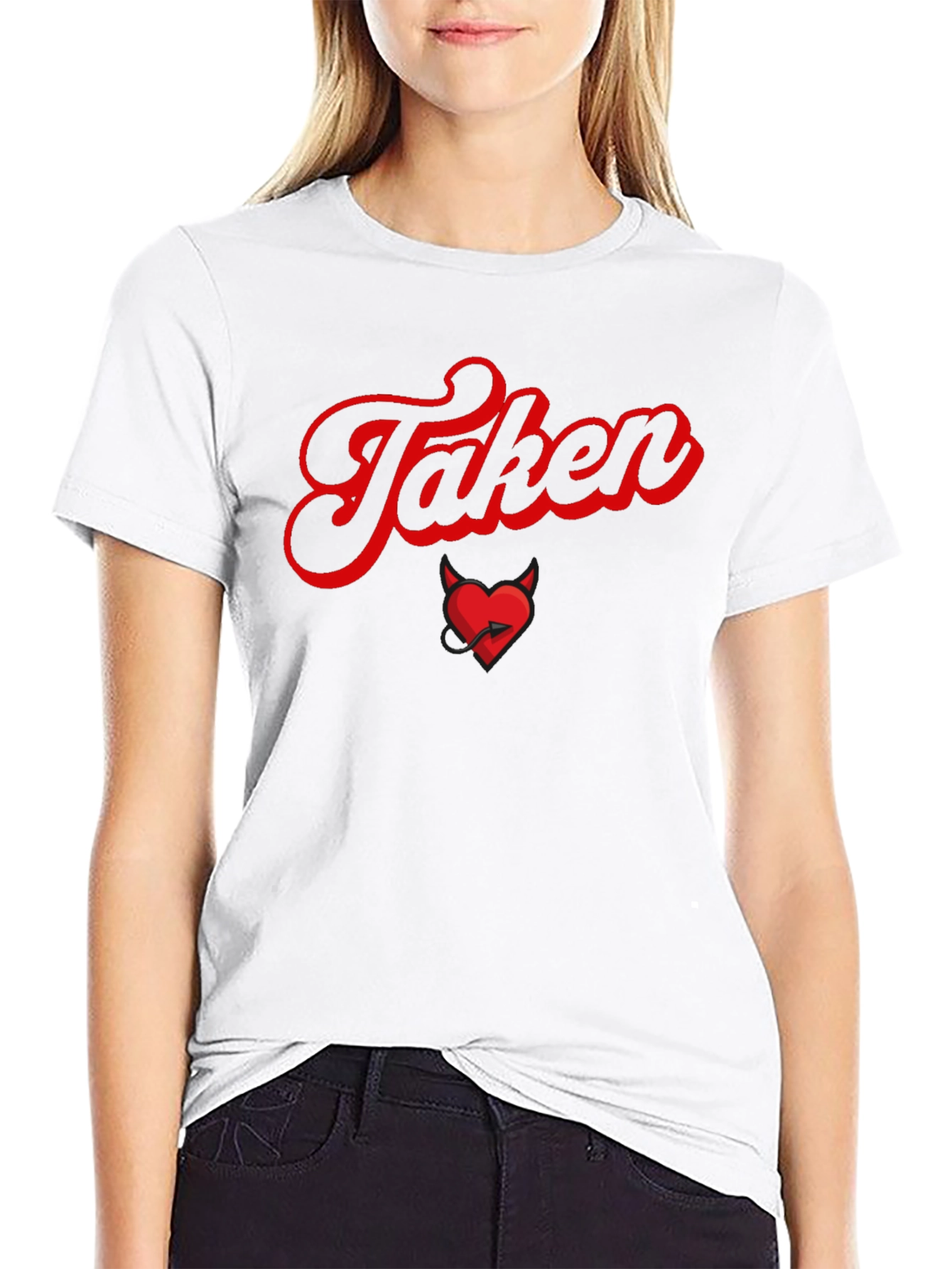 Taken Devil Heart Graphic Tee - Valentines Day