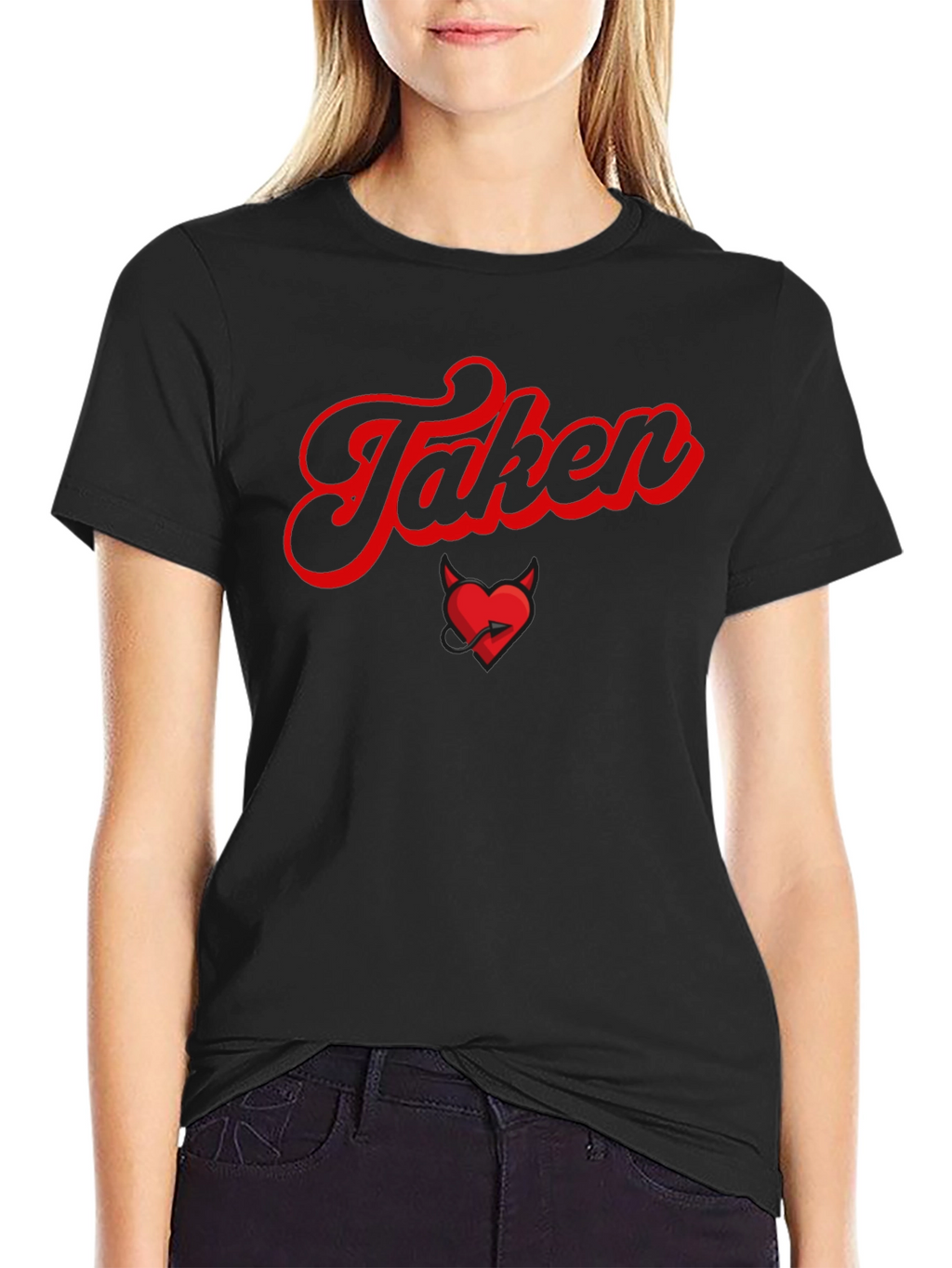 Taken Devil Heart Graphic Tee - Valentines Day