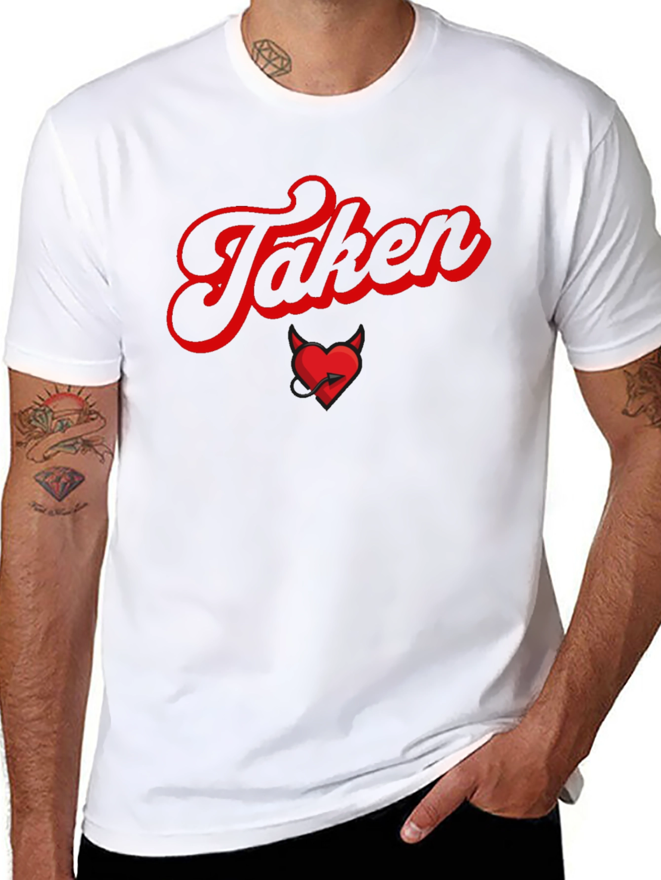Taken Devil Heart Graphic Tee - Valentines Day