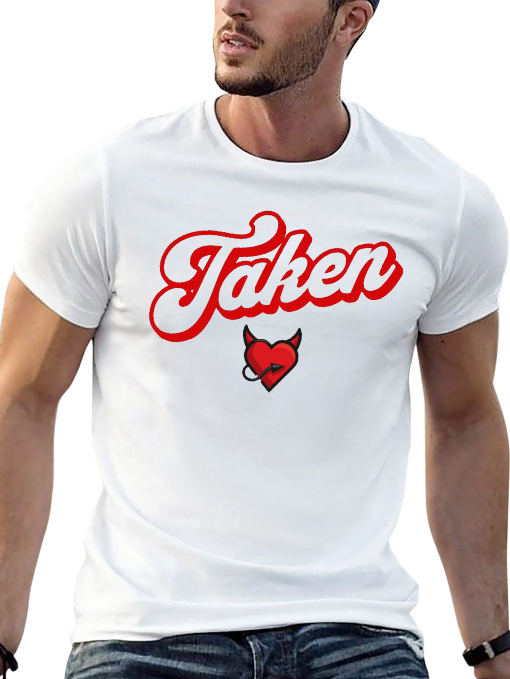 Taken Devil Heart Graphic Tee - Valentines Day
