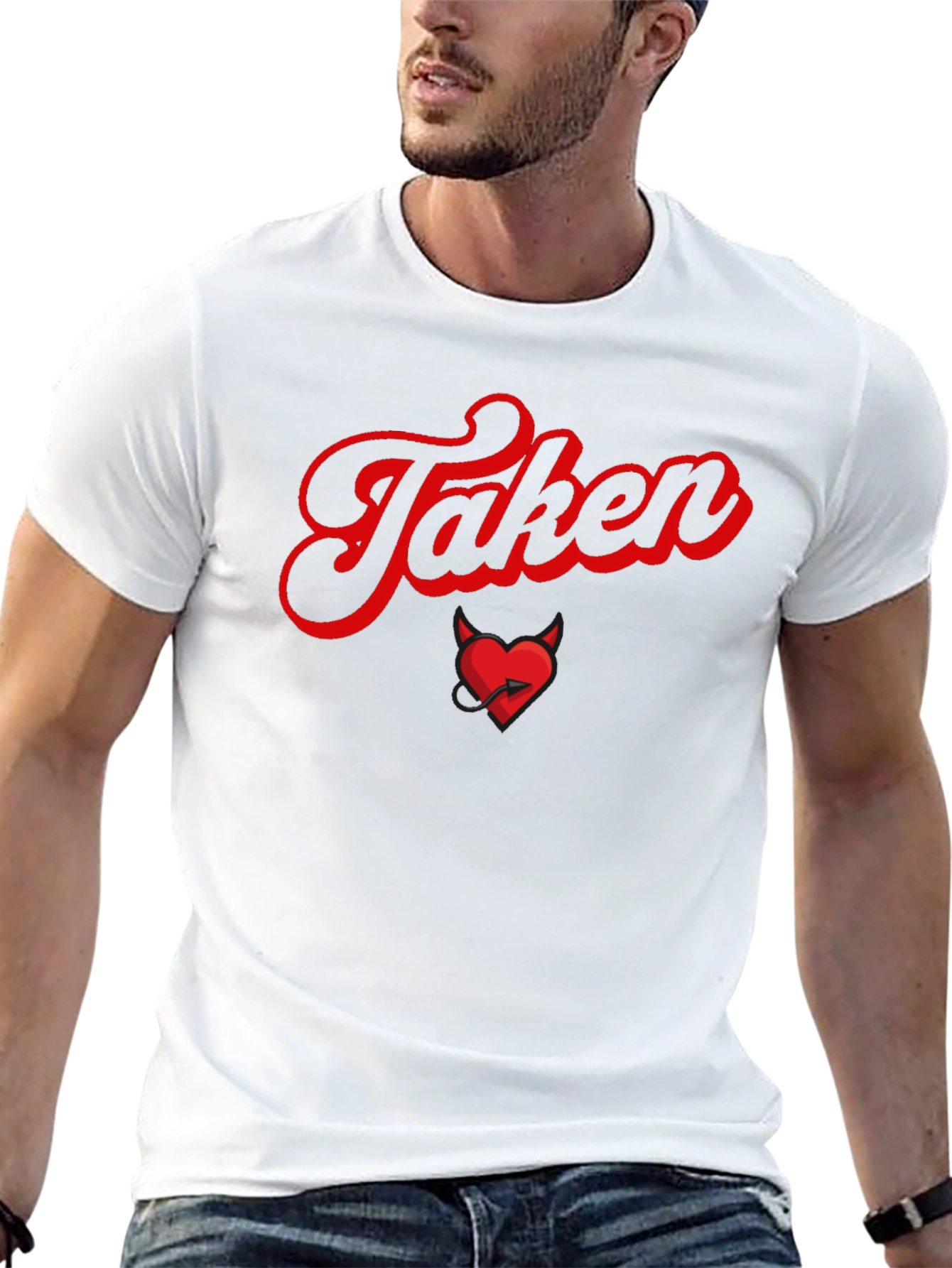 Taken Devil Heart Graphic Tee - Valentines Day