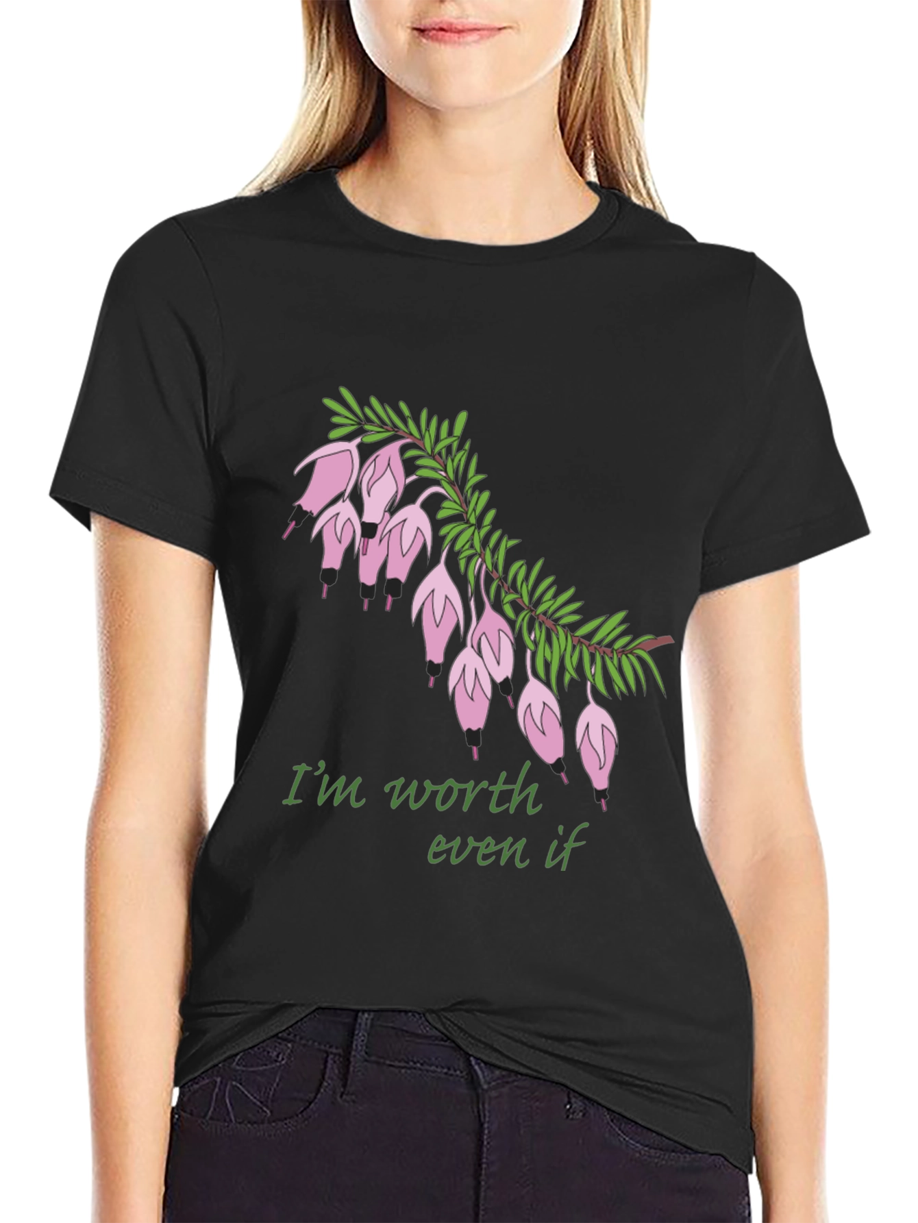 Worth It Flower Graphic T-Shirt