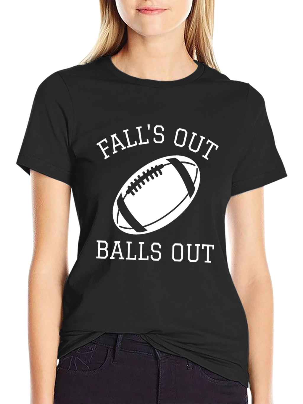 Falls Out Balls Out Football Graphic Tee