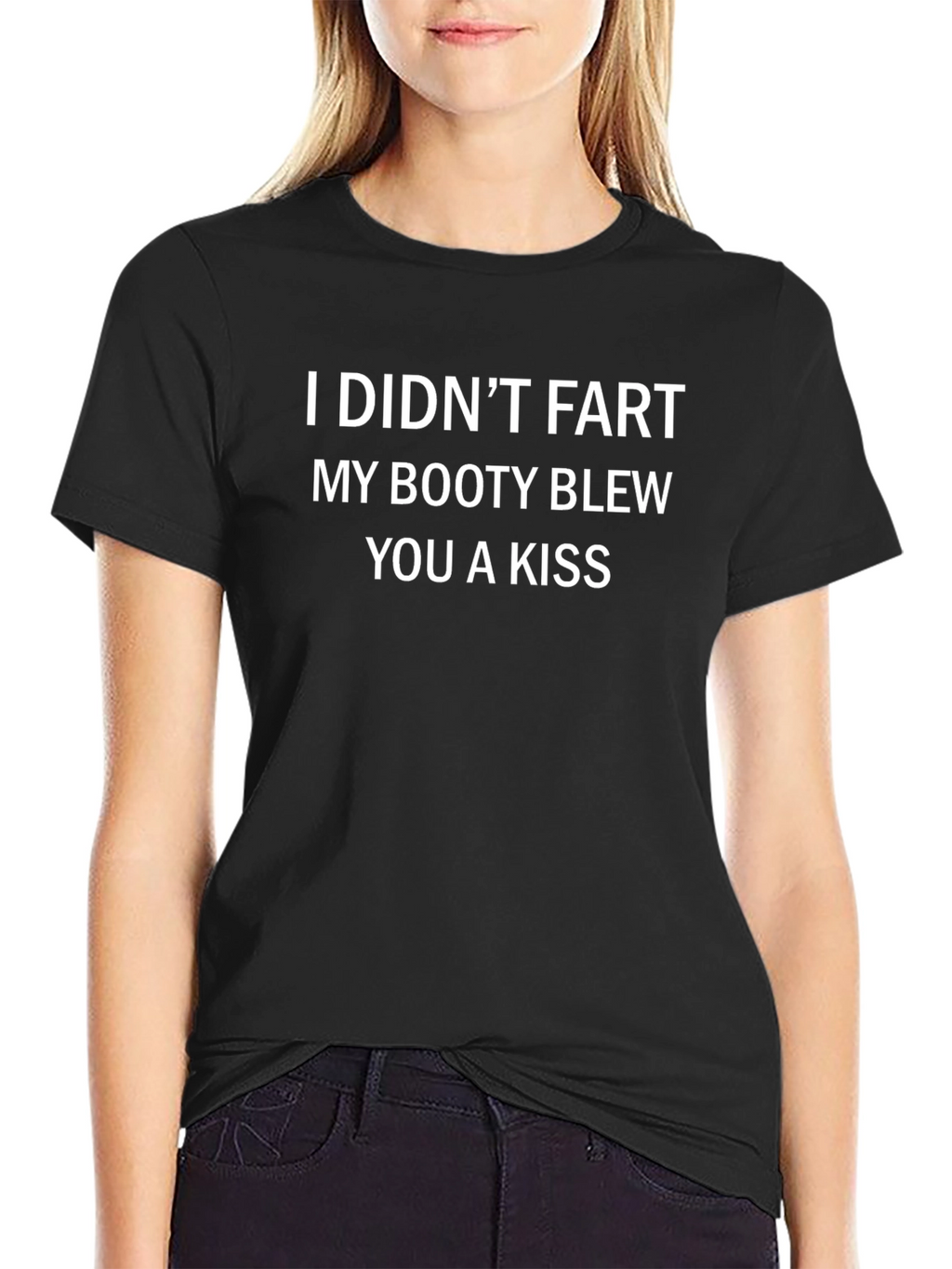 Funny Slogan T-Shirt: Booty Kiss Tee