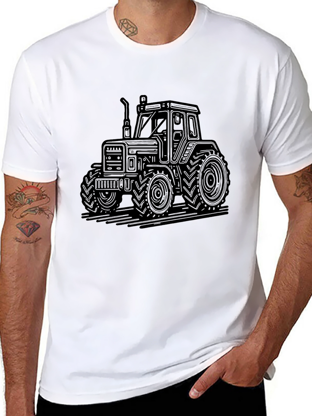 Black Tractor Graphic Tee - Farm Life Apparel