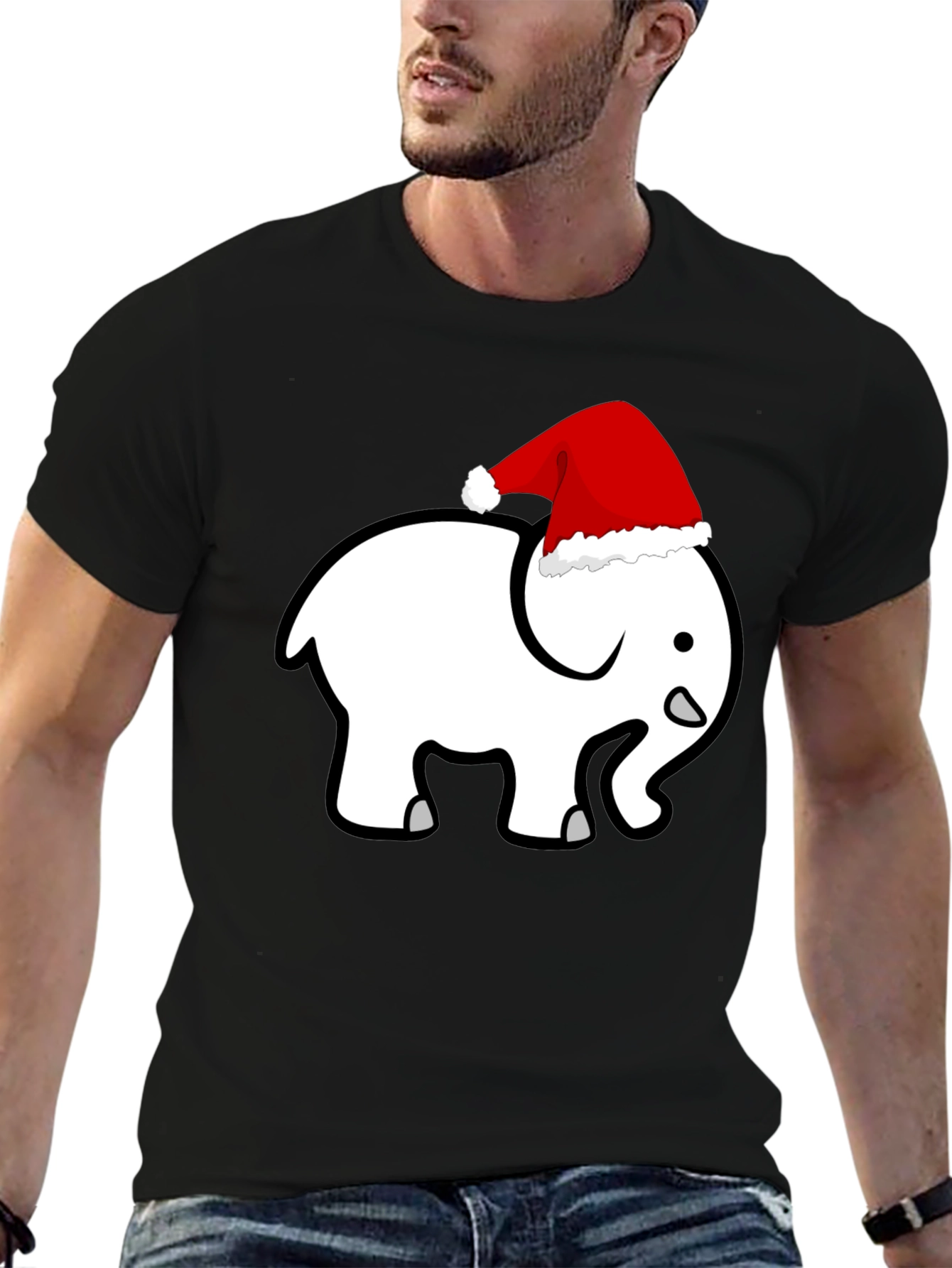 Festive Elephant T-Shirt - Holiday Fun