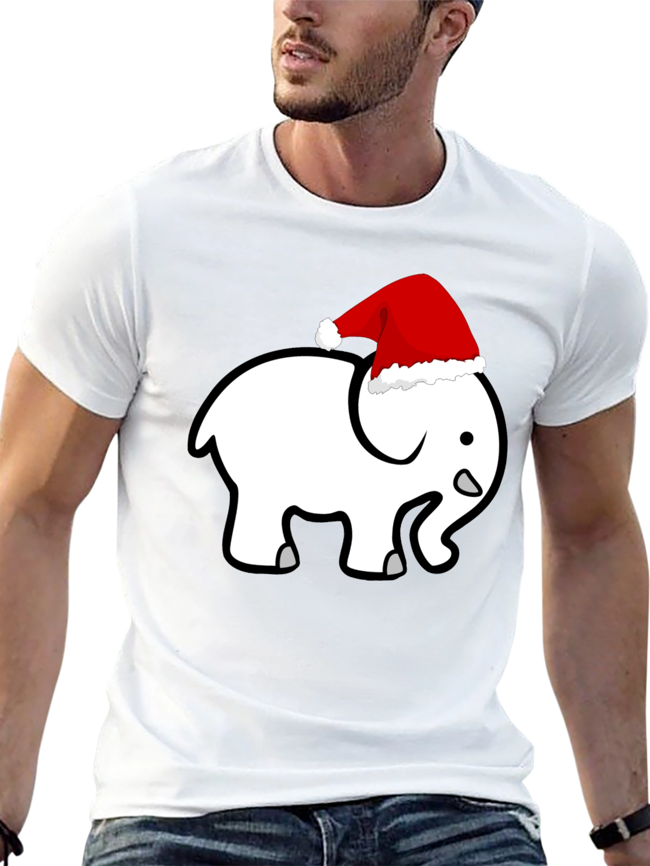 Festive Elephant T-Shirt - Holiday Fun