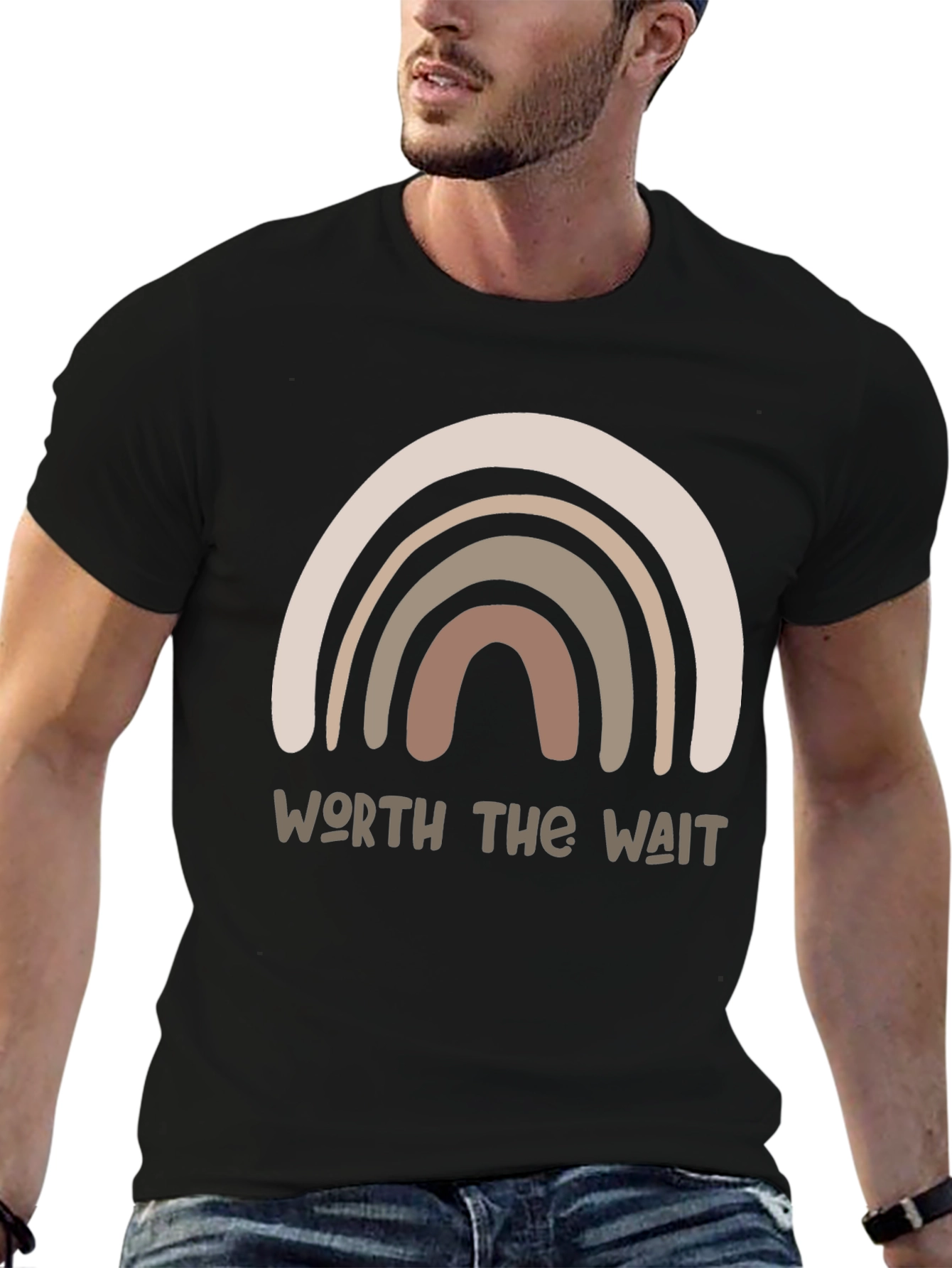 Worth the Wait Rainbow Graphic Tee - Unisex