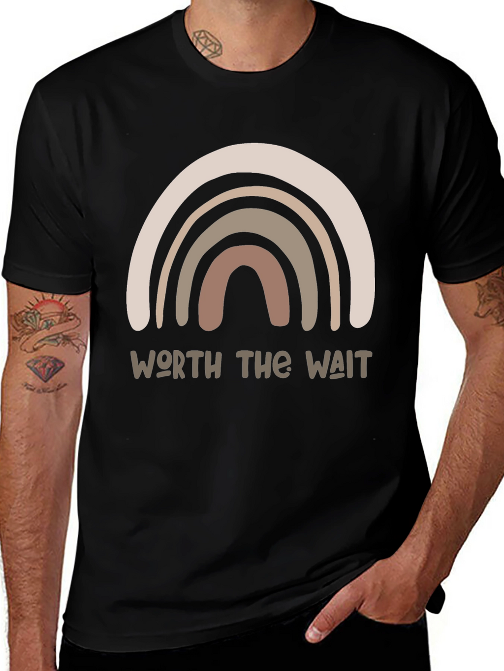 Worth the Wait Rainbow Graphic Tee - Unisex