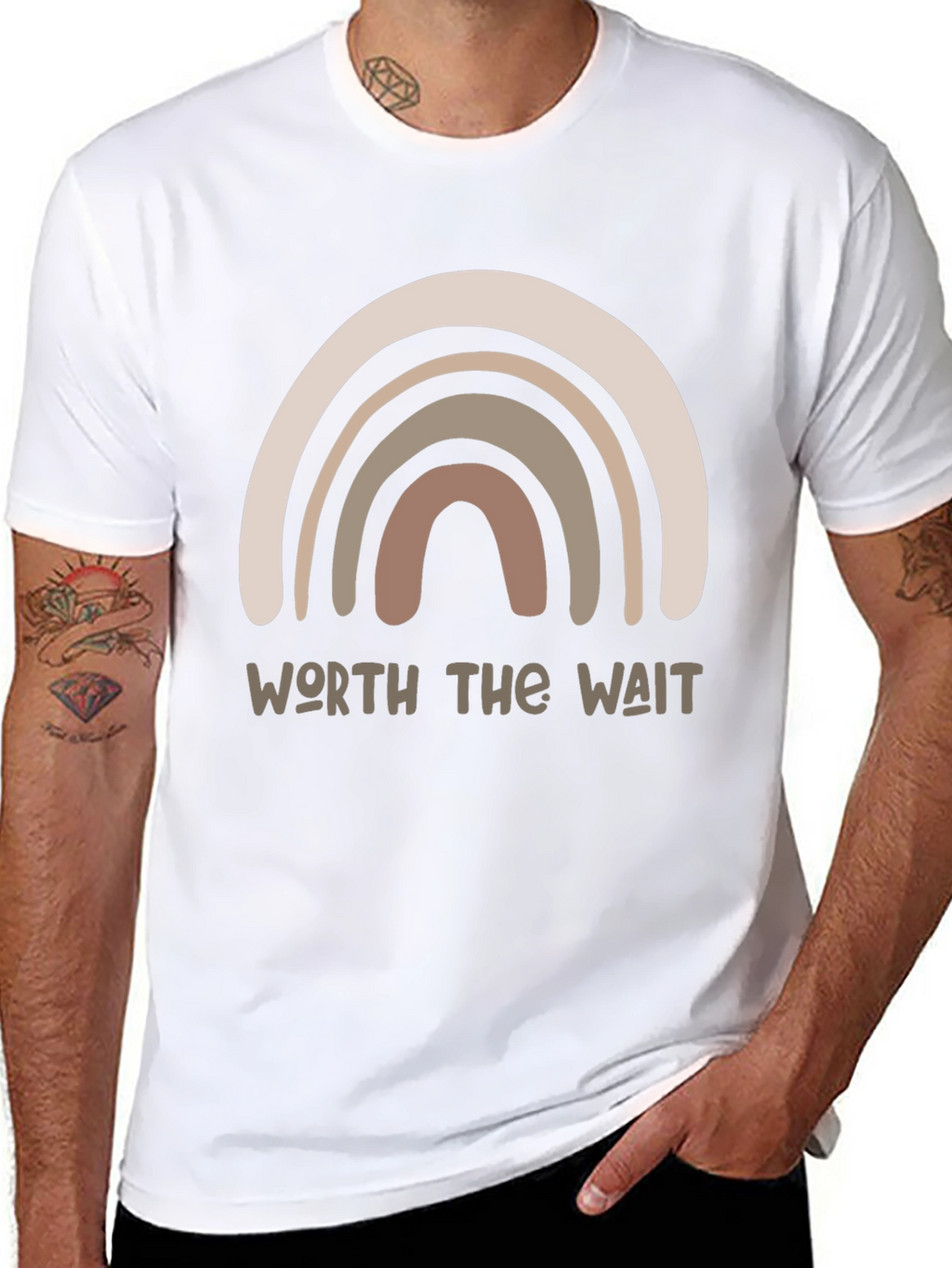 Worth the Wait Rainbow Graphic Tee - Unisex