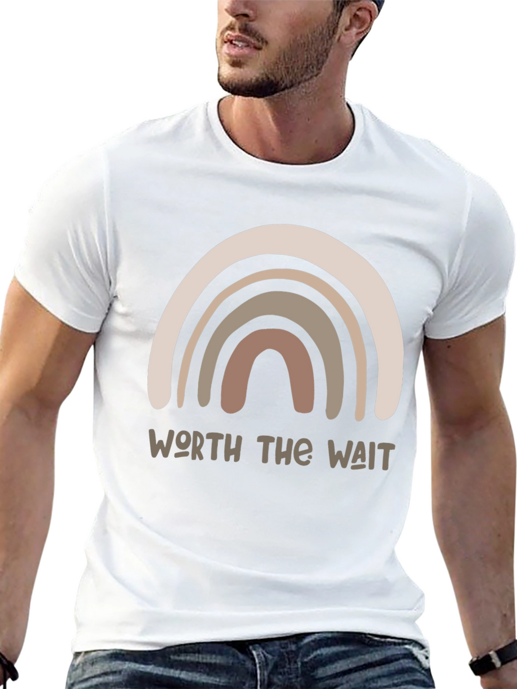 Worth the Wait Rainbow Graphic Tee - Unisex