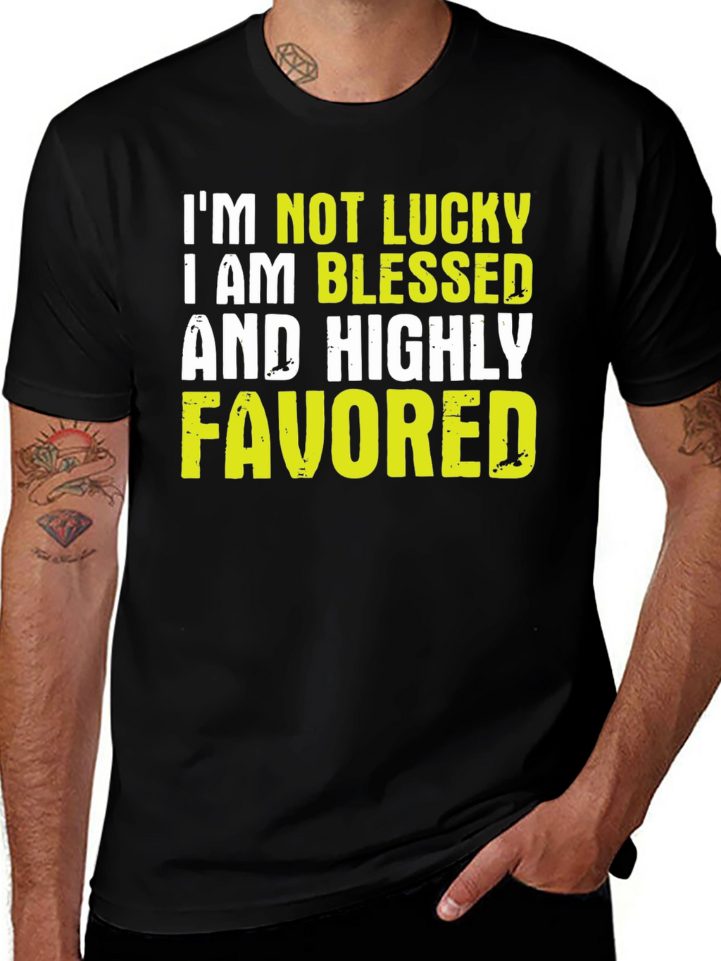 Blessed & Favored Graphic T-Shirt - Black