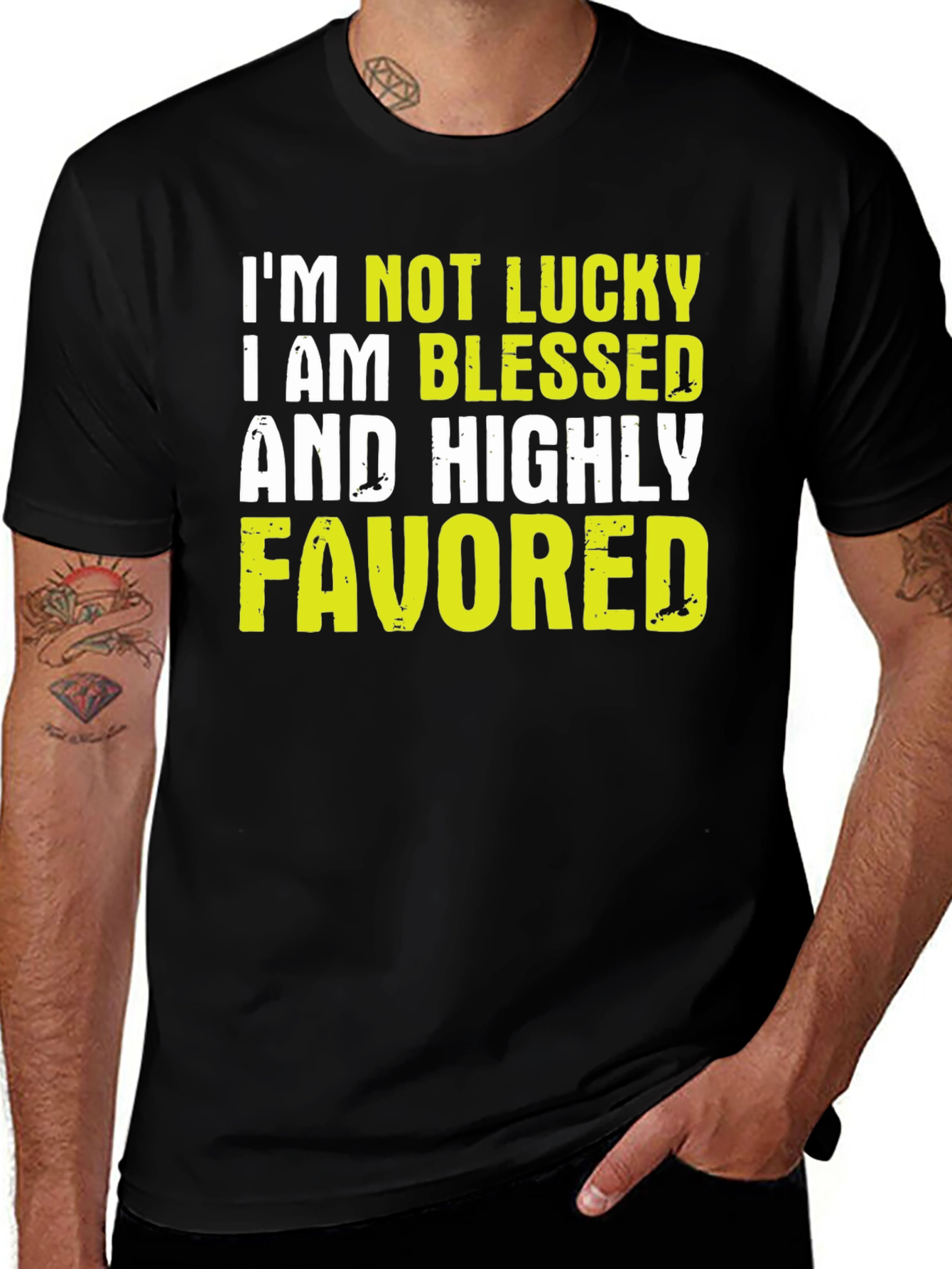 Blessed & Favored Graphic T-Shirt - Black