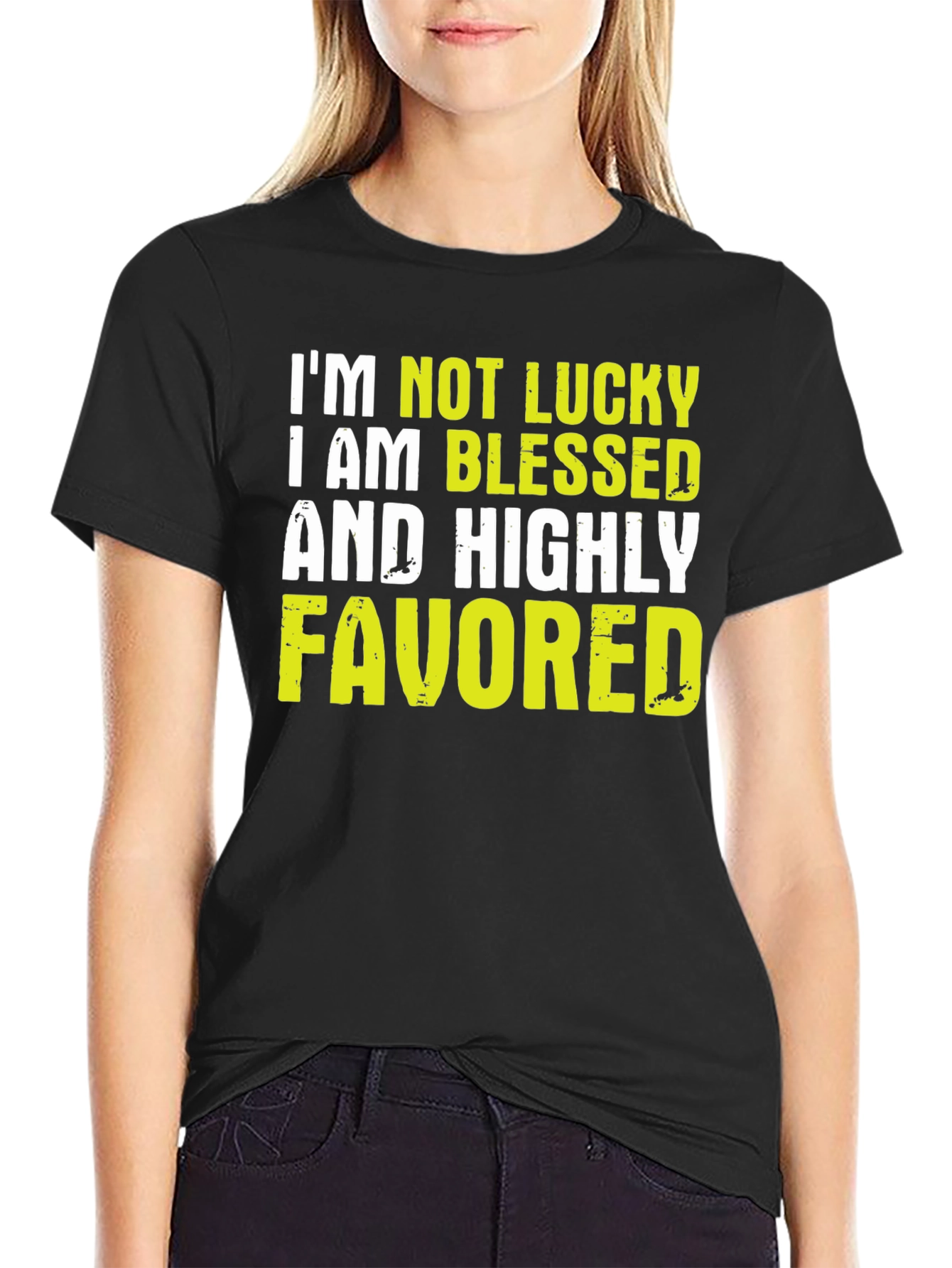 Blessed & Favored Graphic T-Shirt - Black
