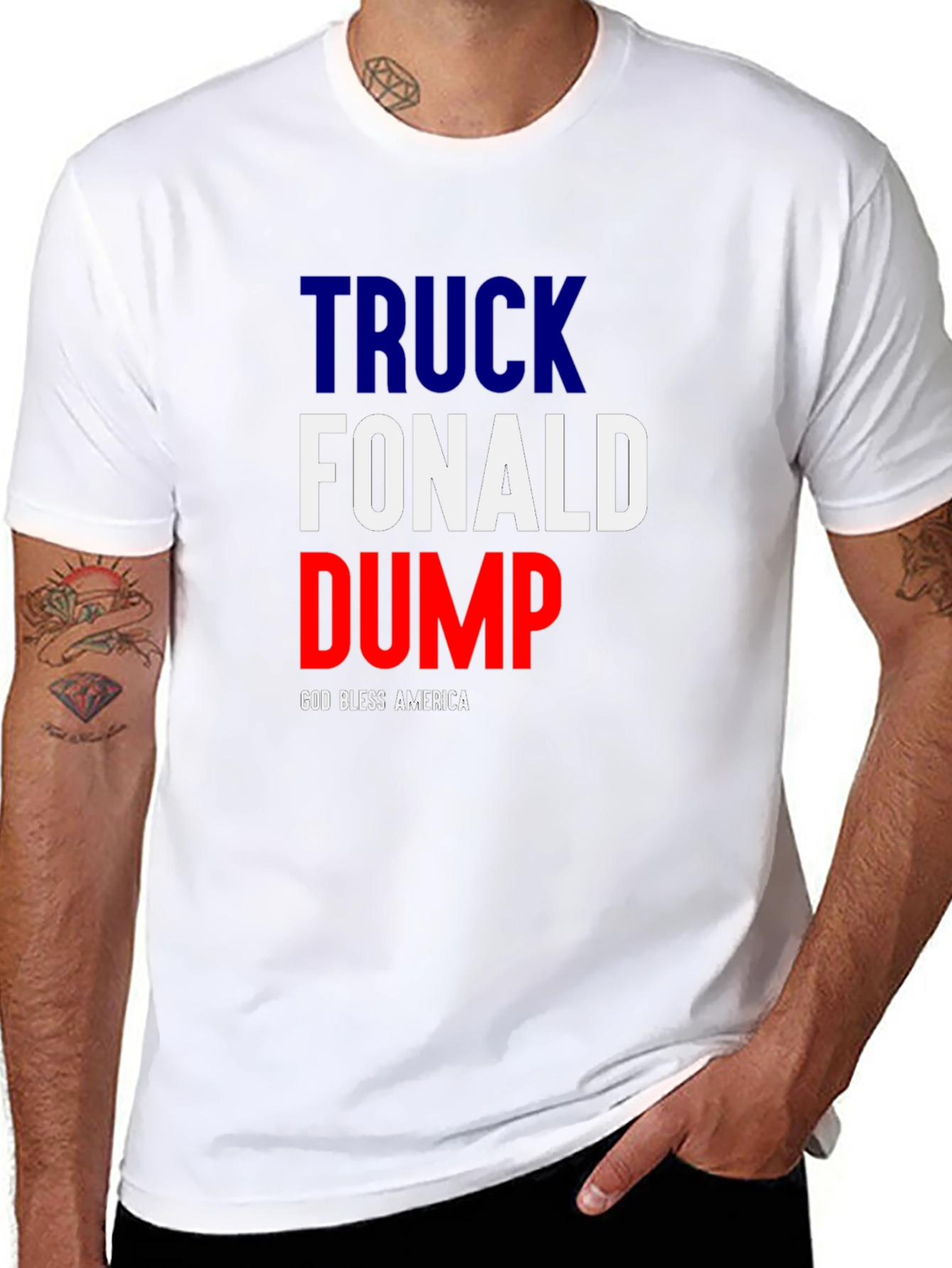 Truck Fonald Dump T-Shirt - God Bless America