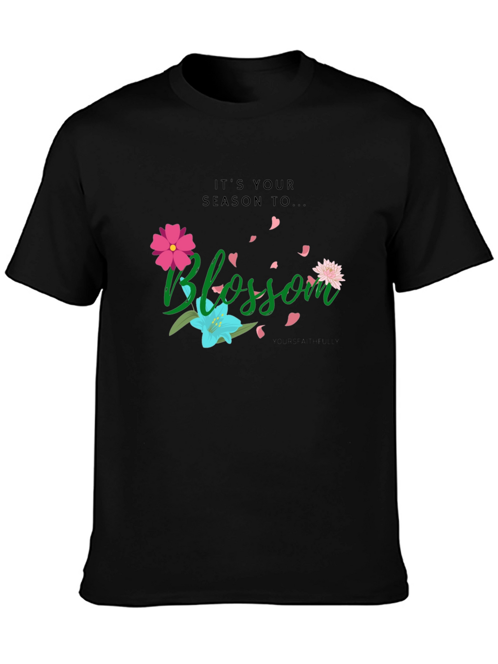 Blossom Graphic T-Shirt - Black