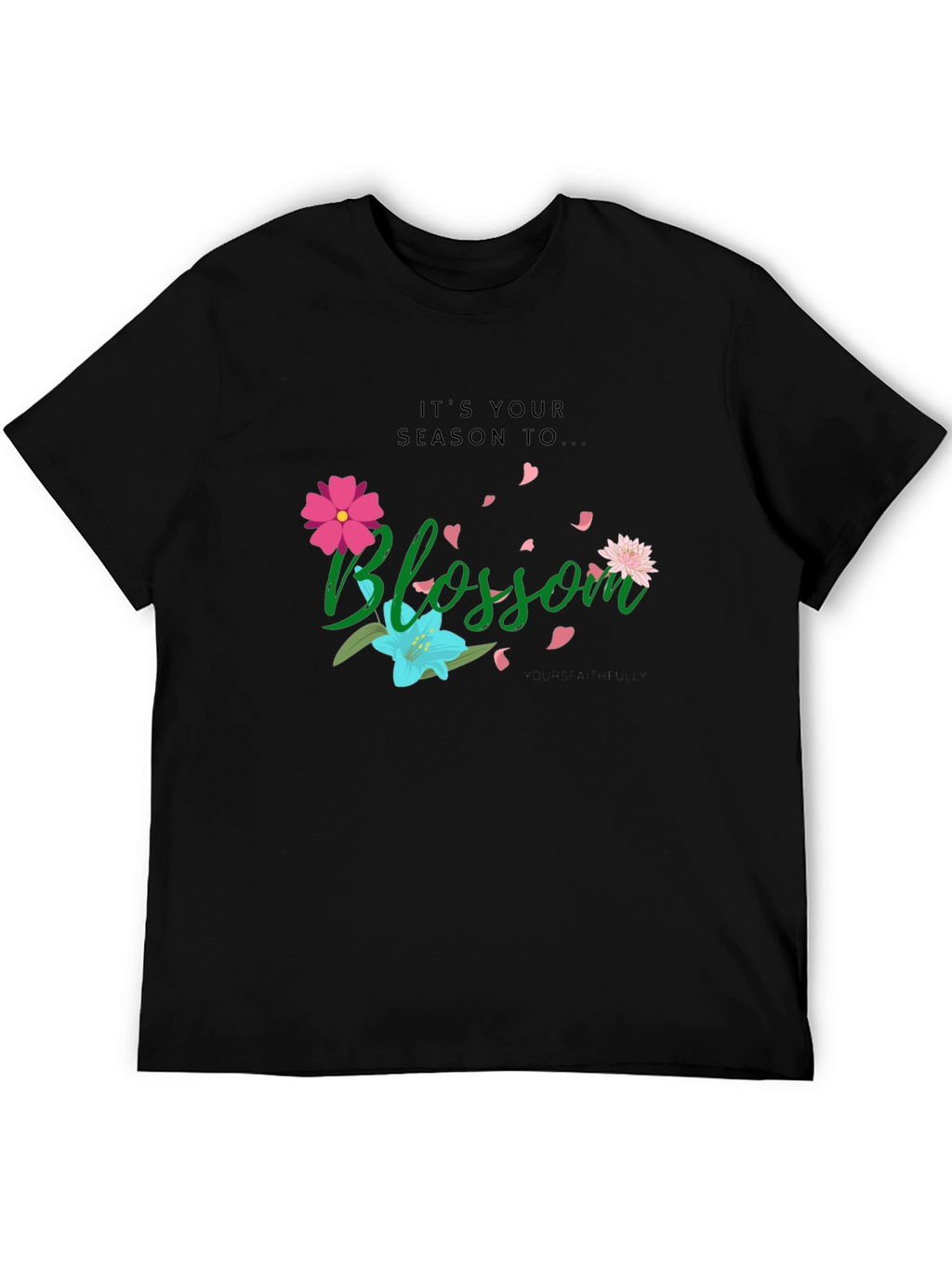Blossom Graphic T-Shirt - Black