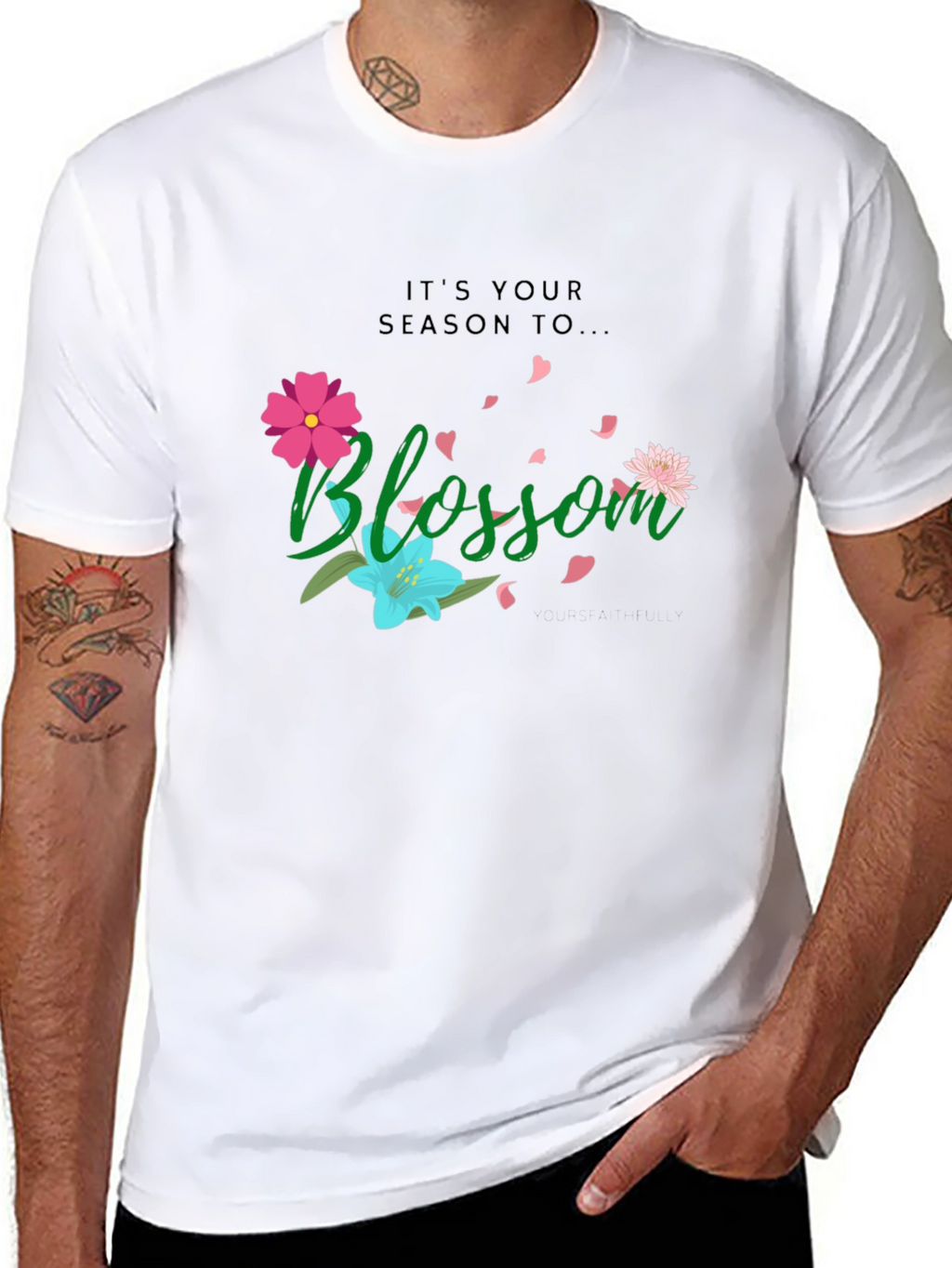 Blossom Graphic T-Shirt - Black