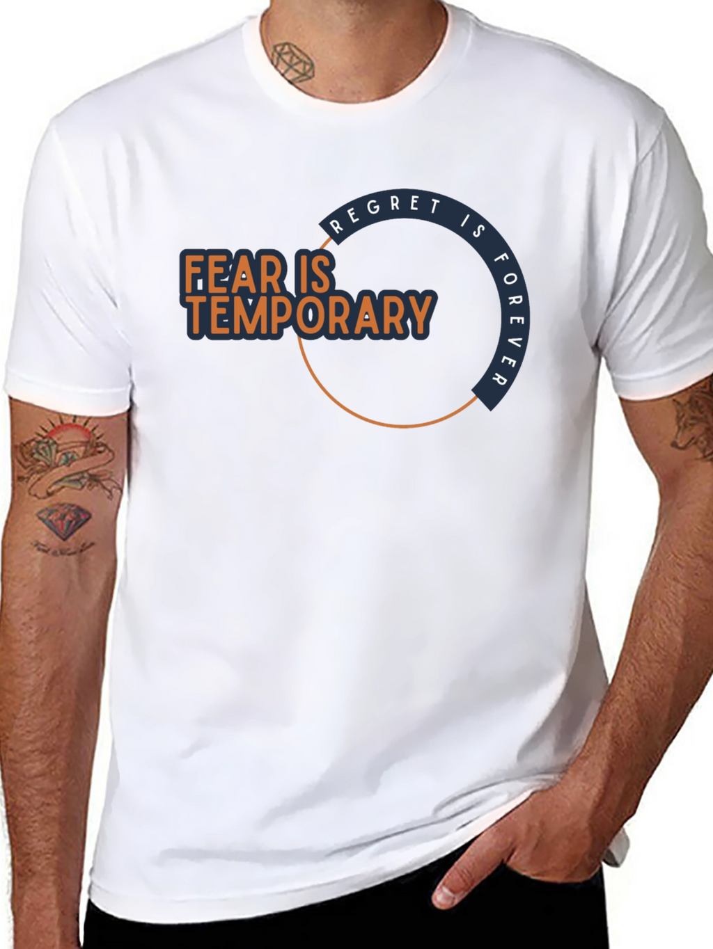 Fear Is Temporary T-Shirt - Motivational Graphic Tee