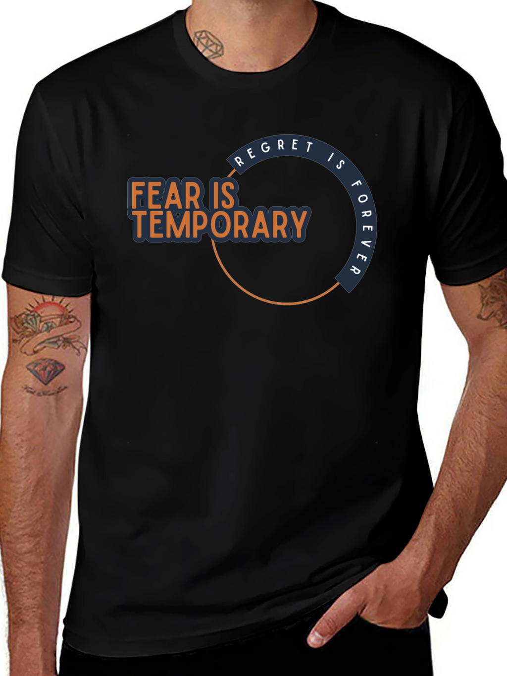 Fear Is Temporary T-Shirt - Motivational Graphic Tee