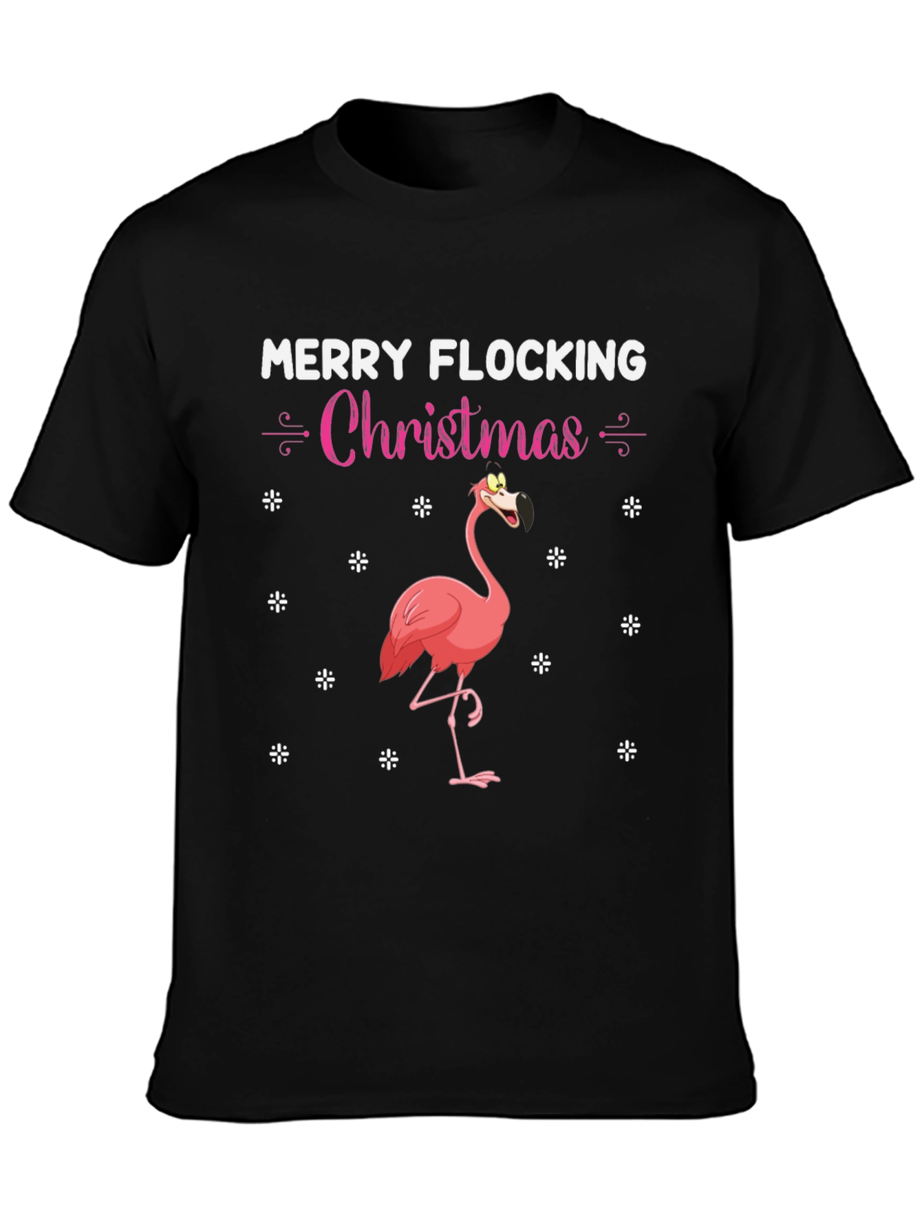 Merry Flocking Christmas Flamingo T-Shirt