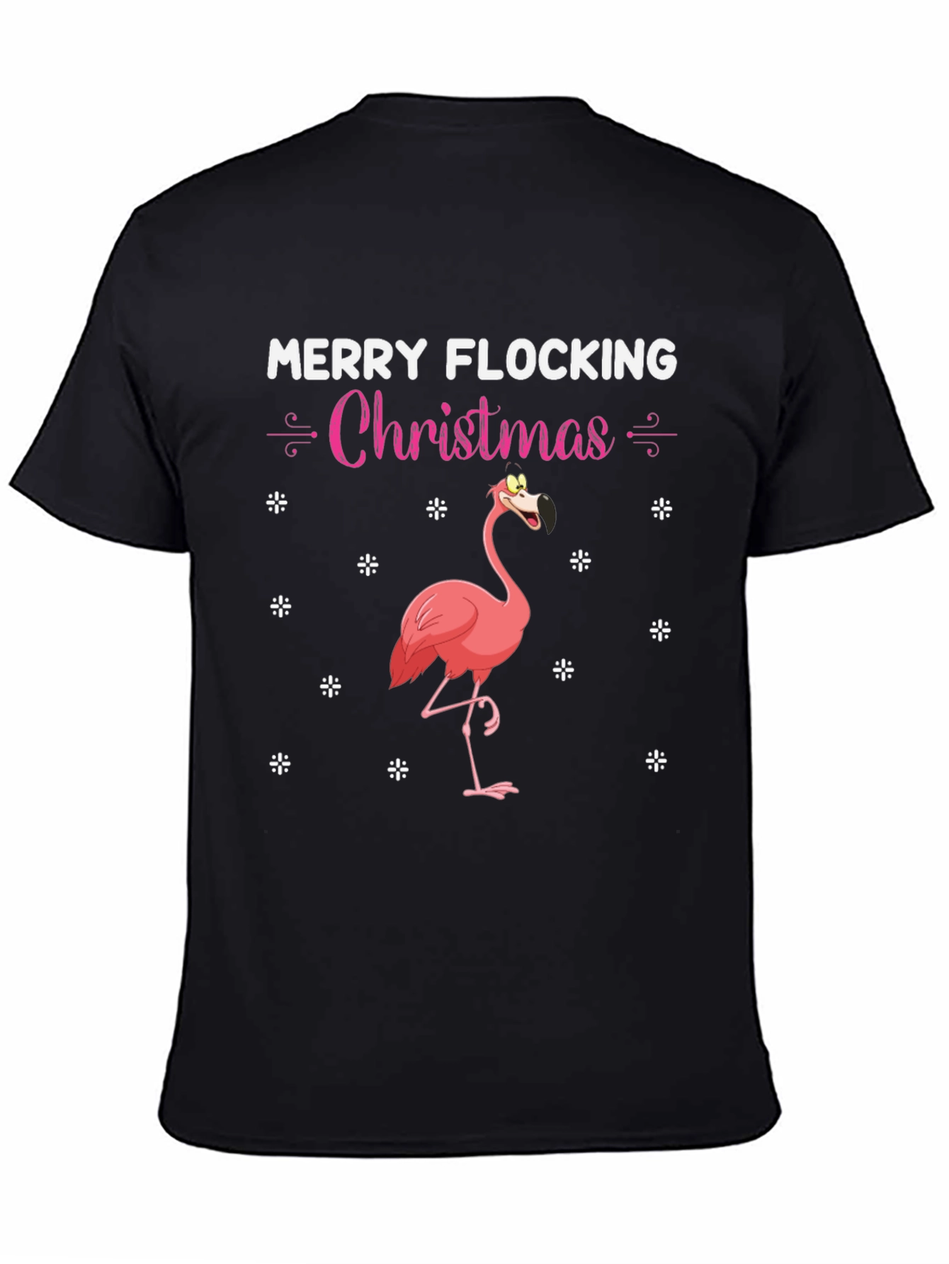 Merry Flocking Christmas Flamingo T-Shirt