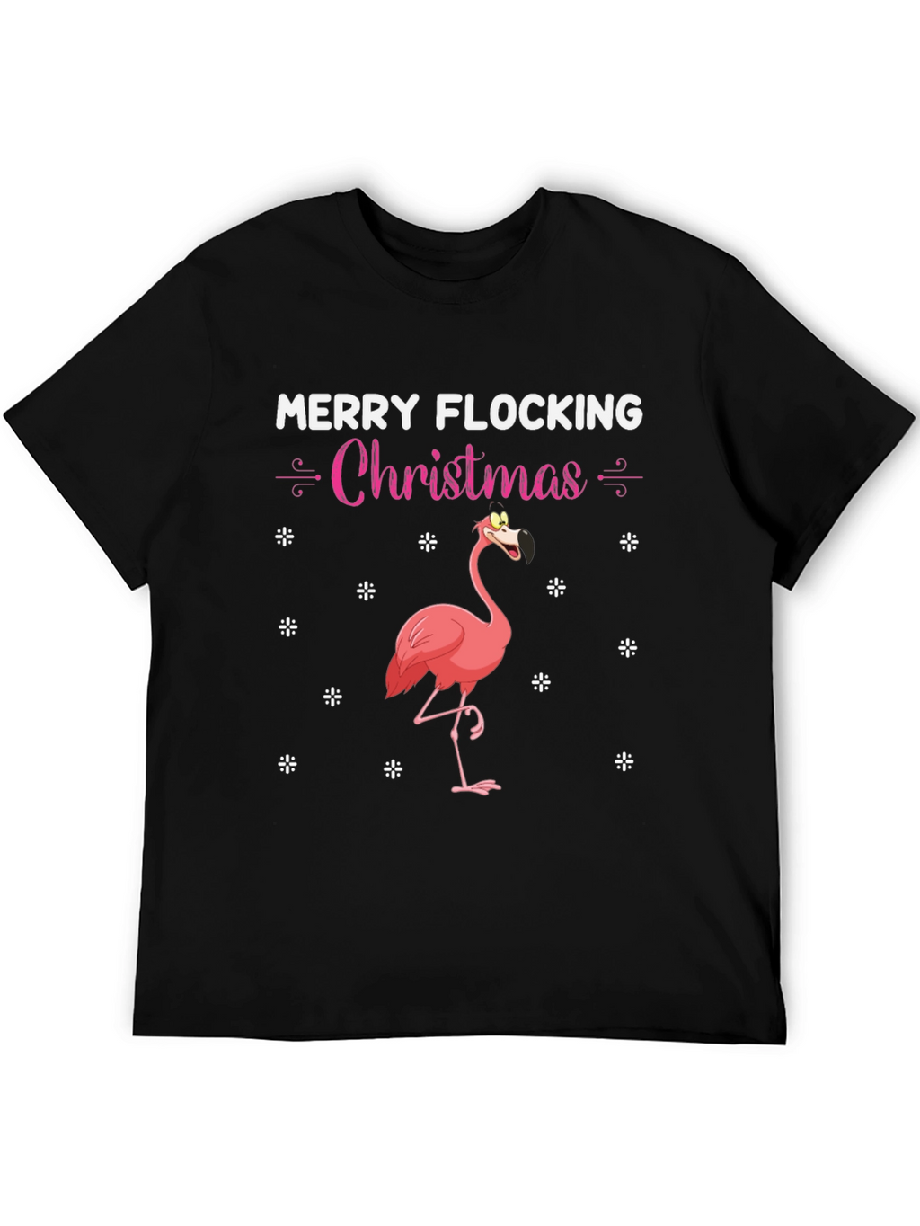 Merry Flocking Christmas Flamingo T-Shirt