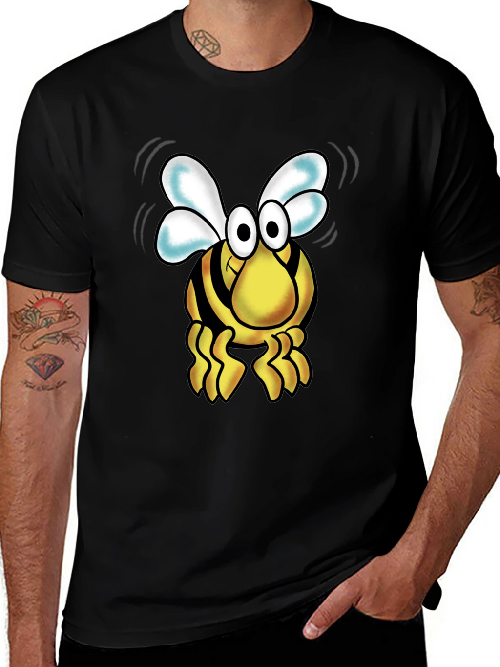 Cartoon Bee Graphic T-Shirt