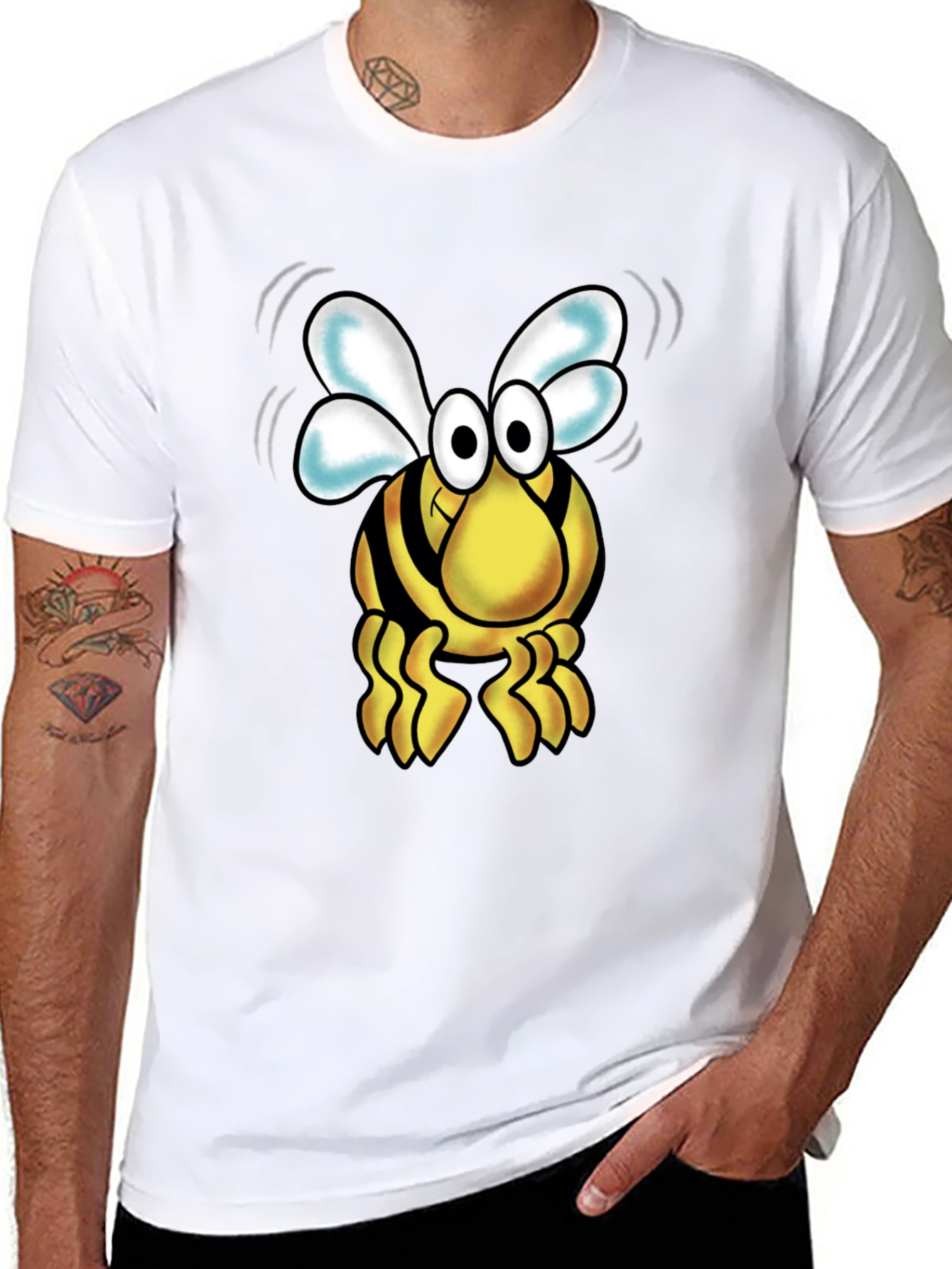 Cartoon Bee Graphic T-Shirt