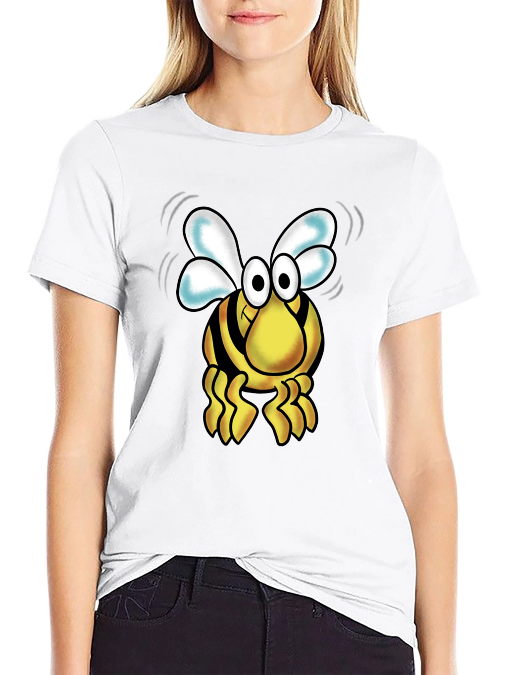 Cartoon Bee Graphic T-Shirt