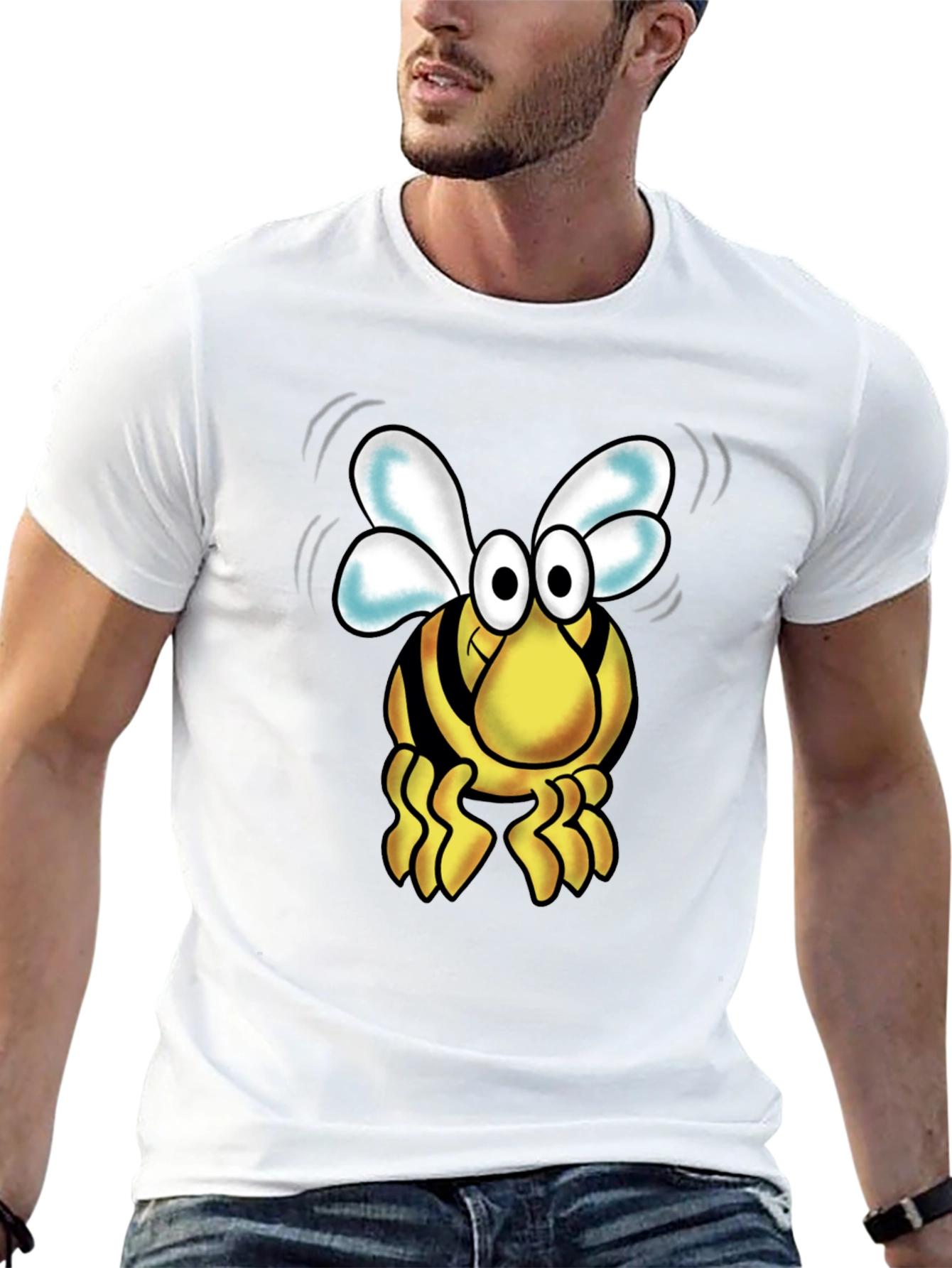 Cartoon Bee Graphic T-Shirt