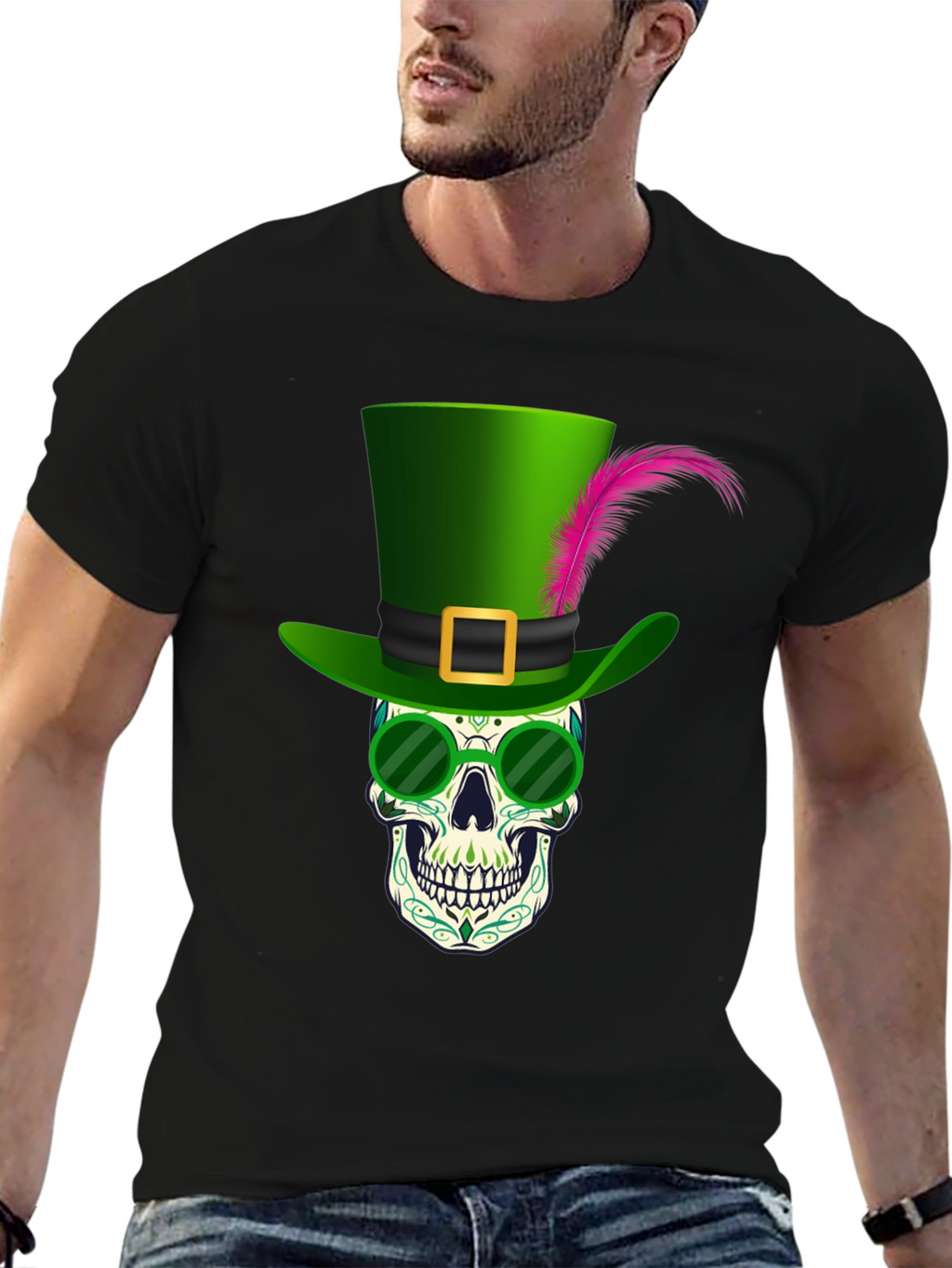 St. Patricks Day Skull Graphic Tee