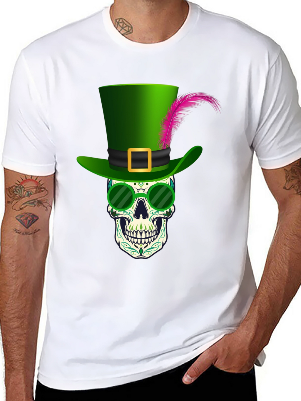 St. Patricks Day Skull Graphic Tee
