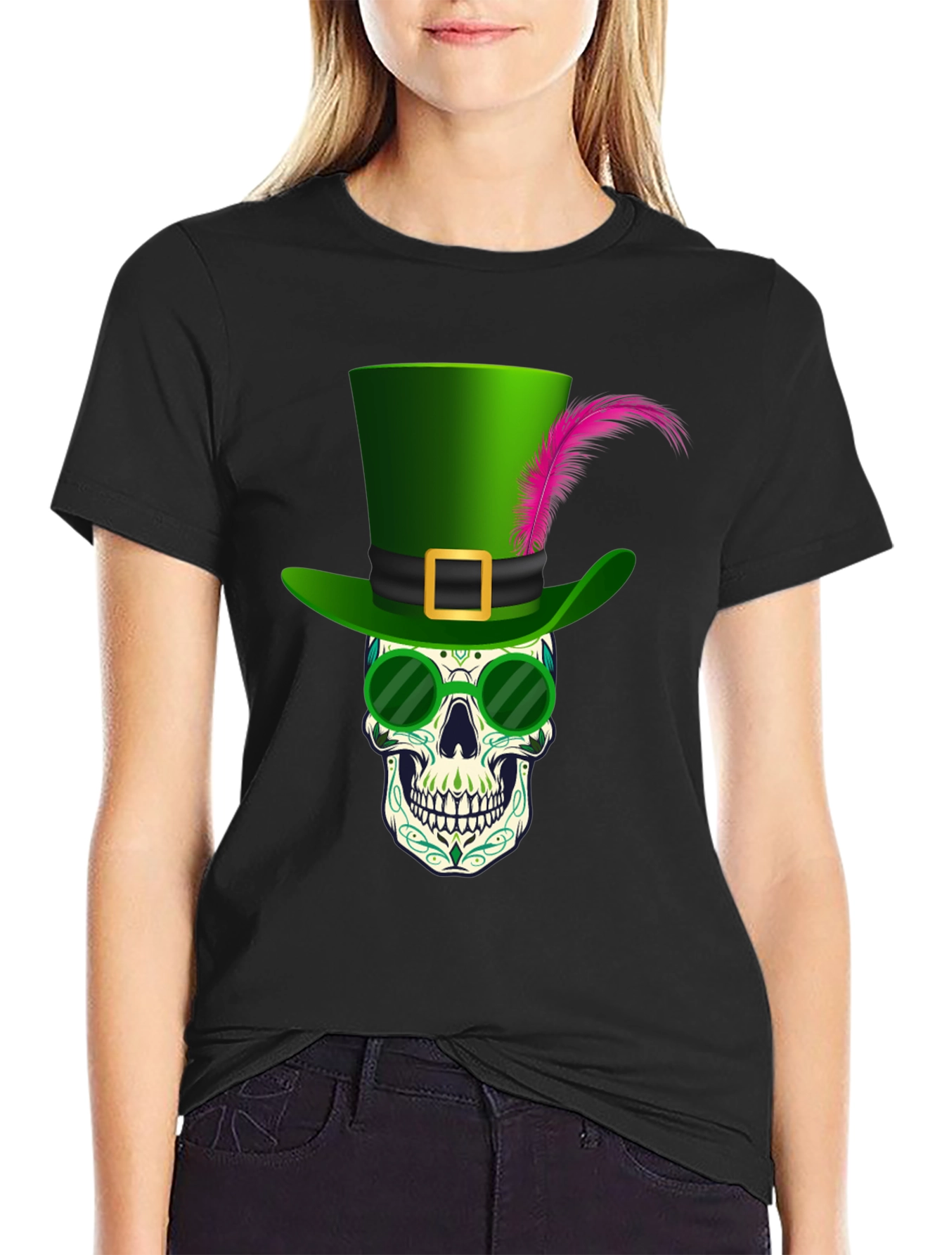 St. Patricks Day Skull Graphic Tee