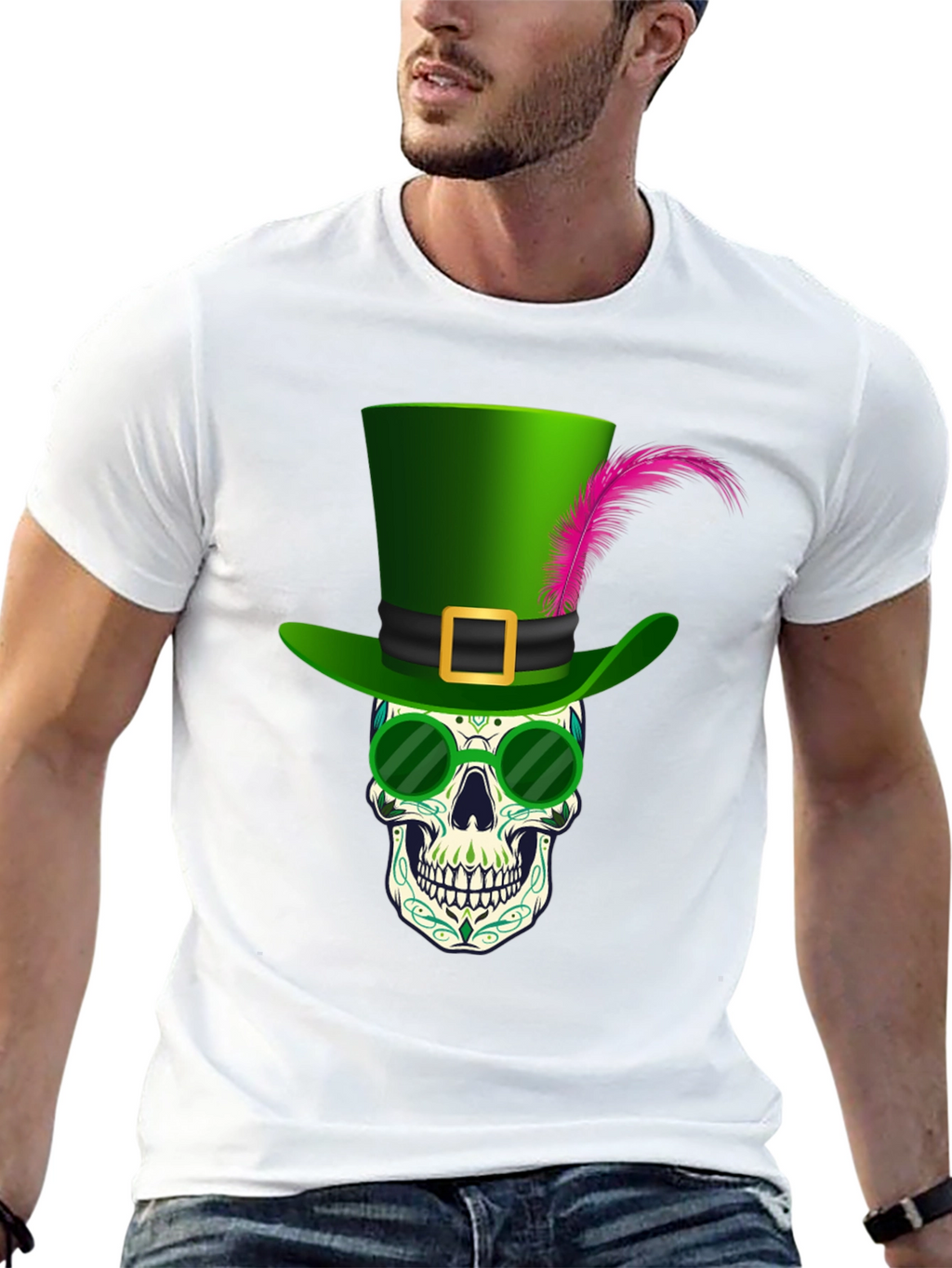 St. Patricks Day Skull Graphic Tee